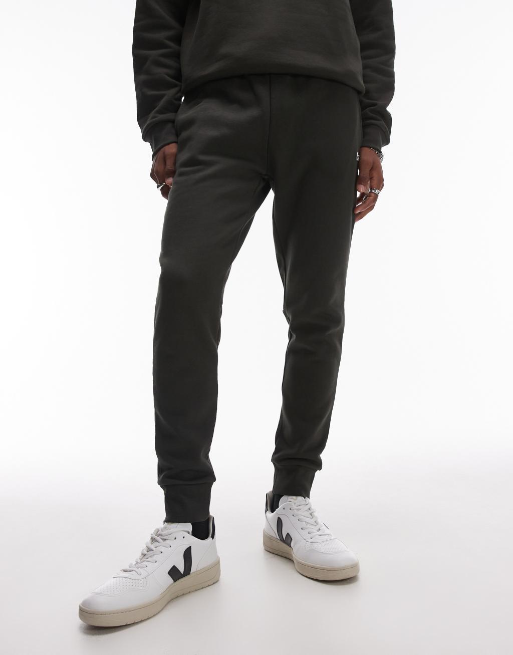 Lacoste logo slim sweatpants in kahki  Product Image