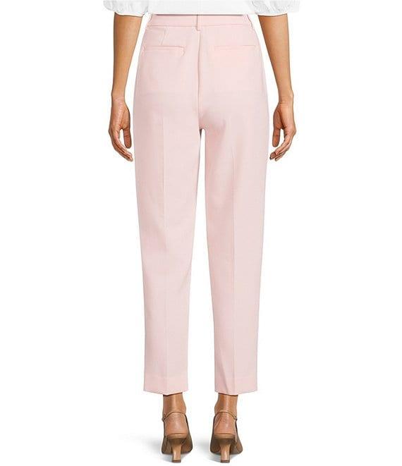 Gibson & Latimer Perfect Fit Woven High Rise Pleated Front Coordinating Suiting Tapered Ankle Trouser Pants Product Image