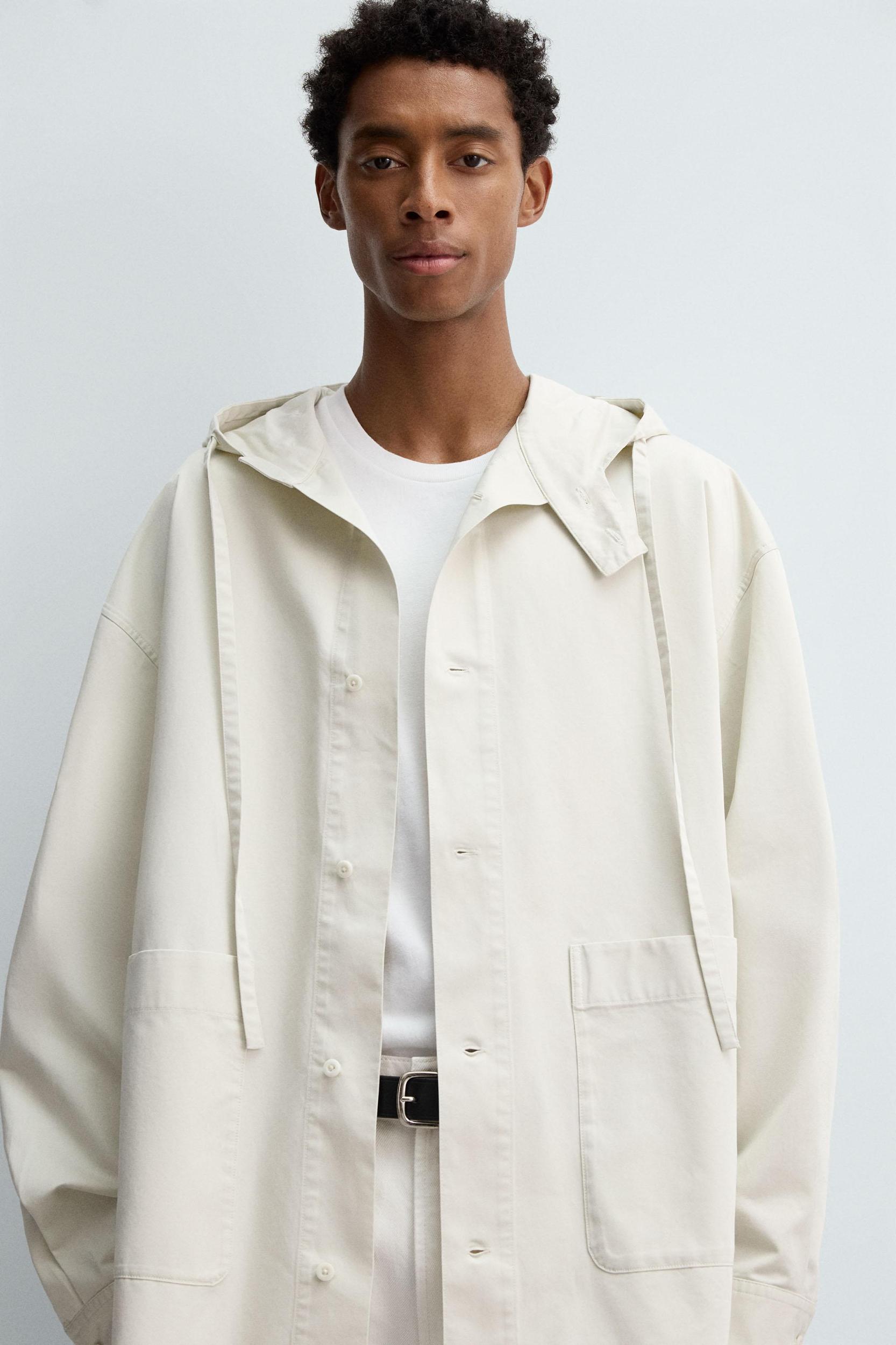 OVERSIZED FIT HOODED OVERSHIRT Product Image