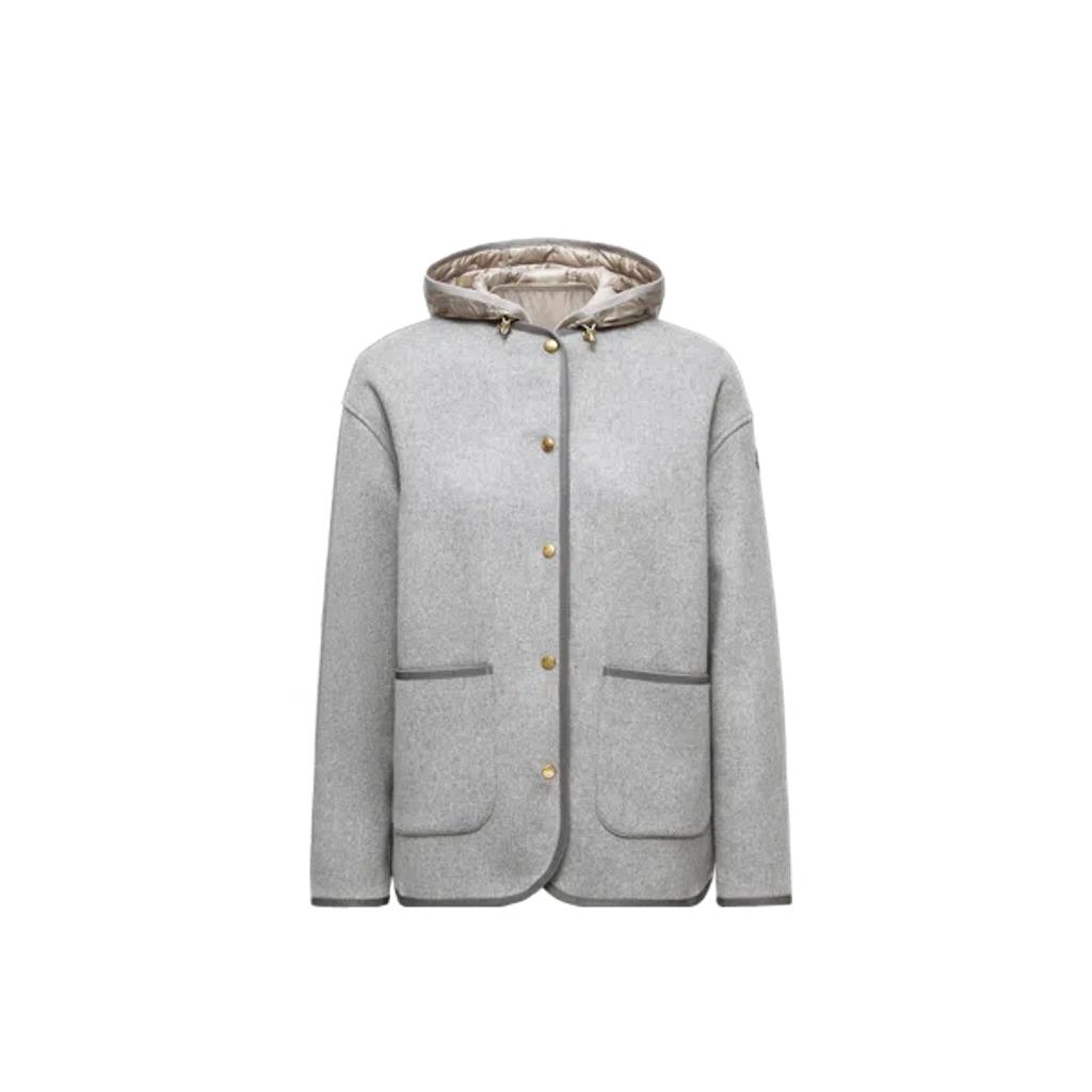 MONCLER Reposse Convertible Wool And Cashmere-blend Jacket In Gray Product Image