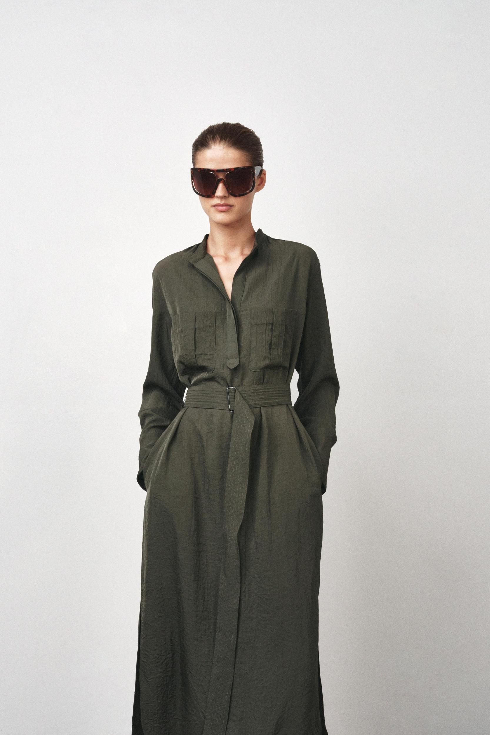 ZW COLLECTION BELTED MIDI DRESS Product Image