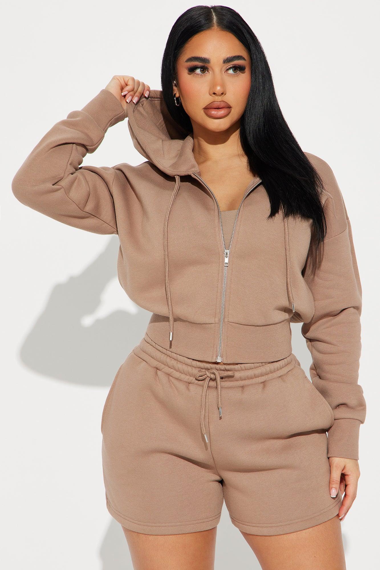Brianna Sweatshirt Set - Mocha Product Image