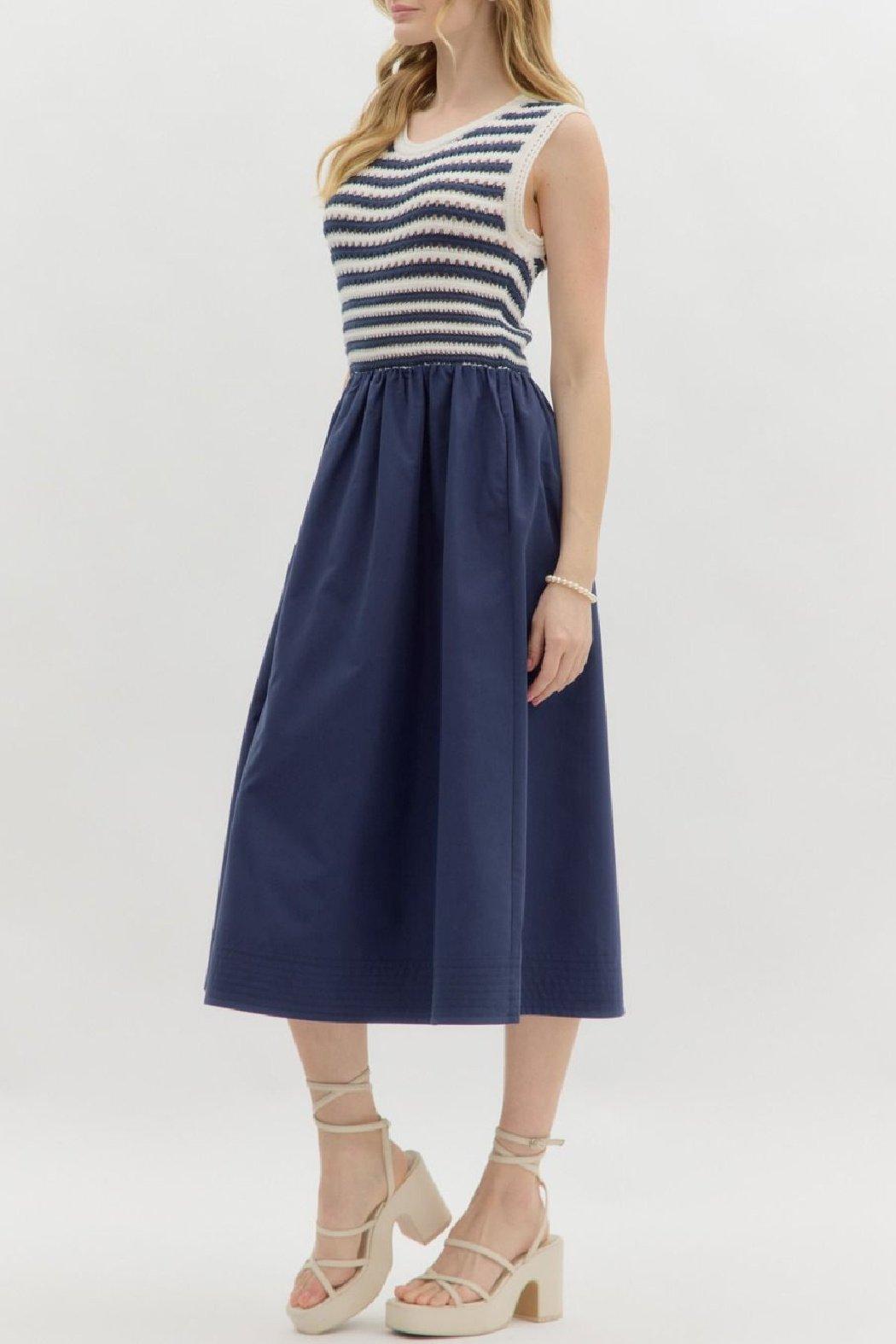 Sleeveless Striped Midi Product Image