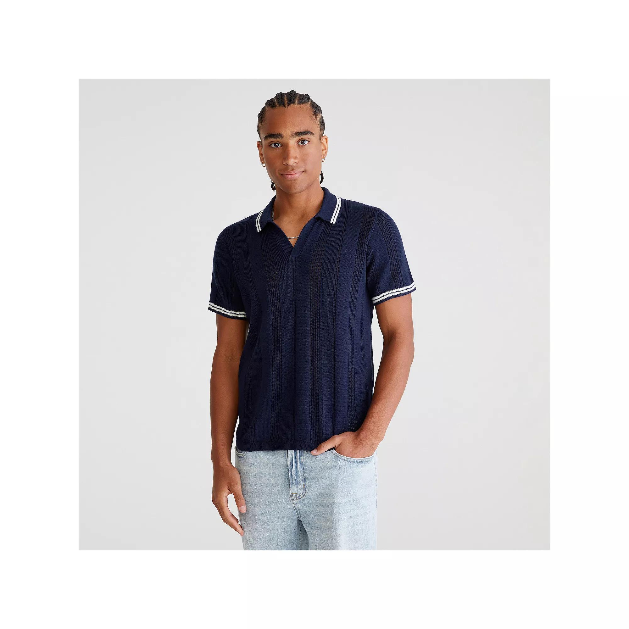 Men's Aeropostale Short Sleeve Sweater Polo,  Product Image