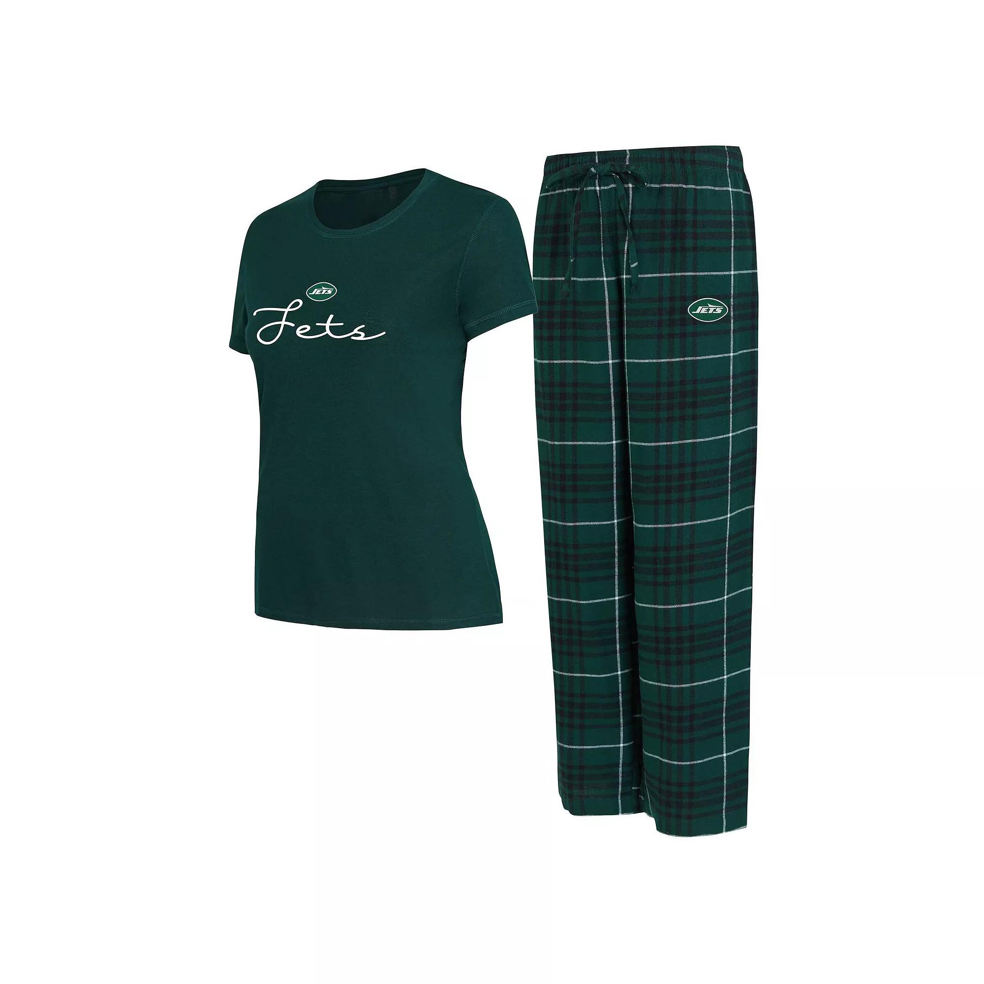 Women's Concepts Sport New York Jets Vector T-Shirt & Flannel Pants Sleep Set,  Product Image