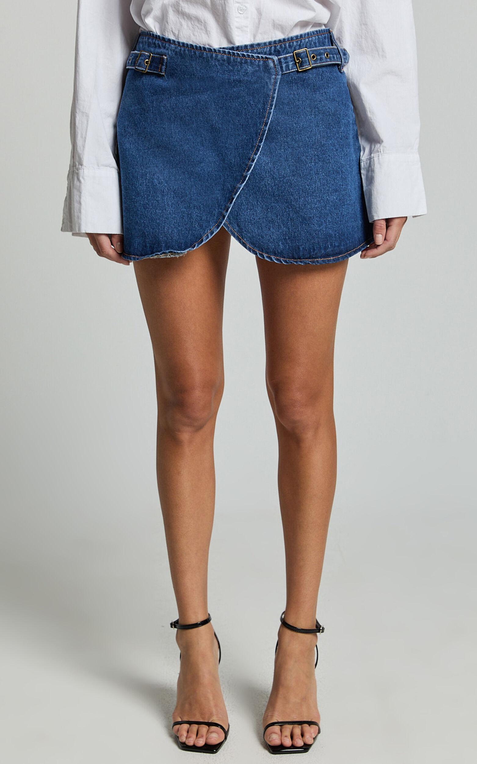 Lioness - Anja Mini Skirt in Dark Denim Product Image