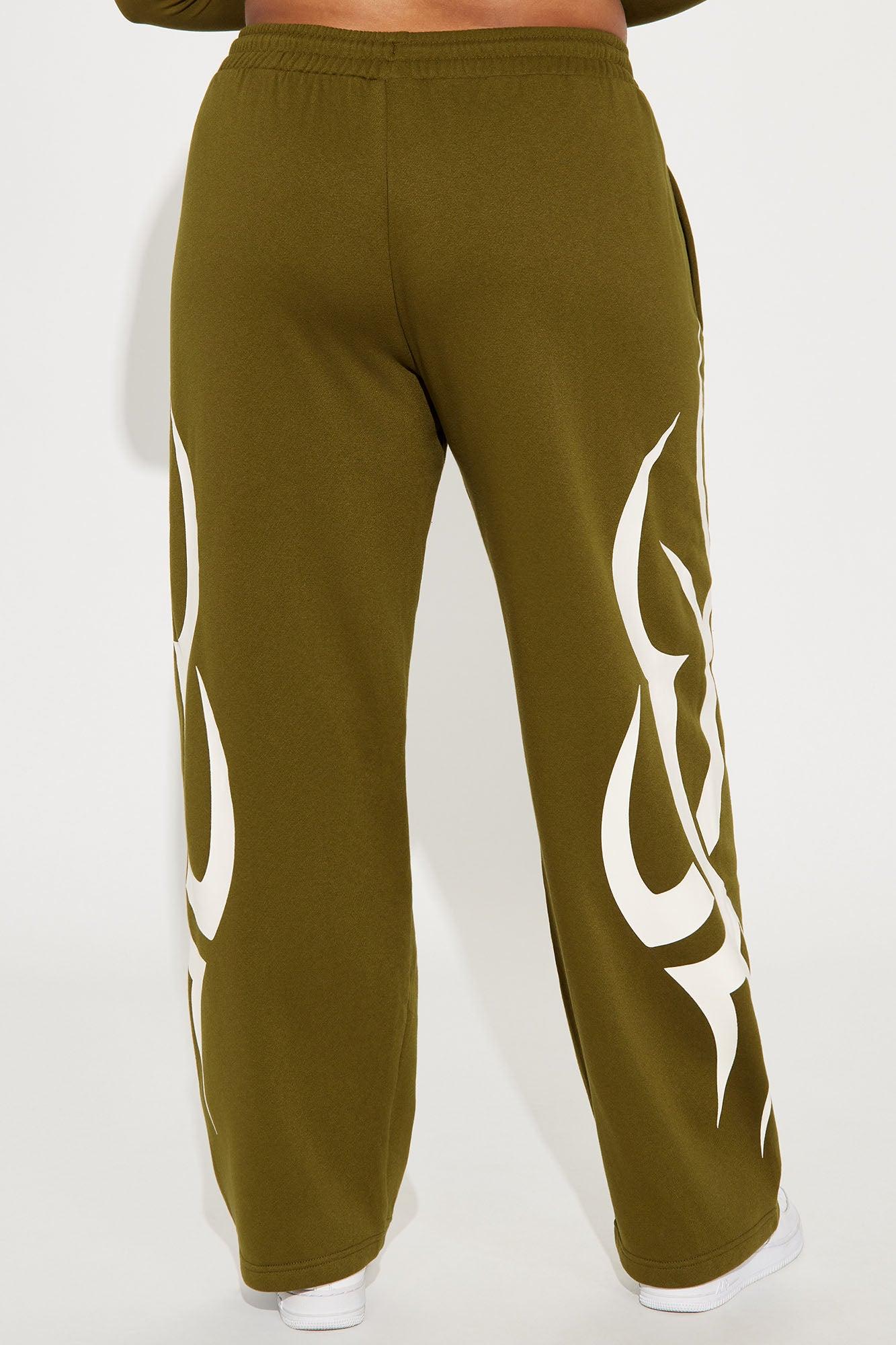 Von Dutch Trendy Wide Leg Pant - Olive Product Image