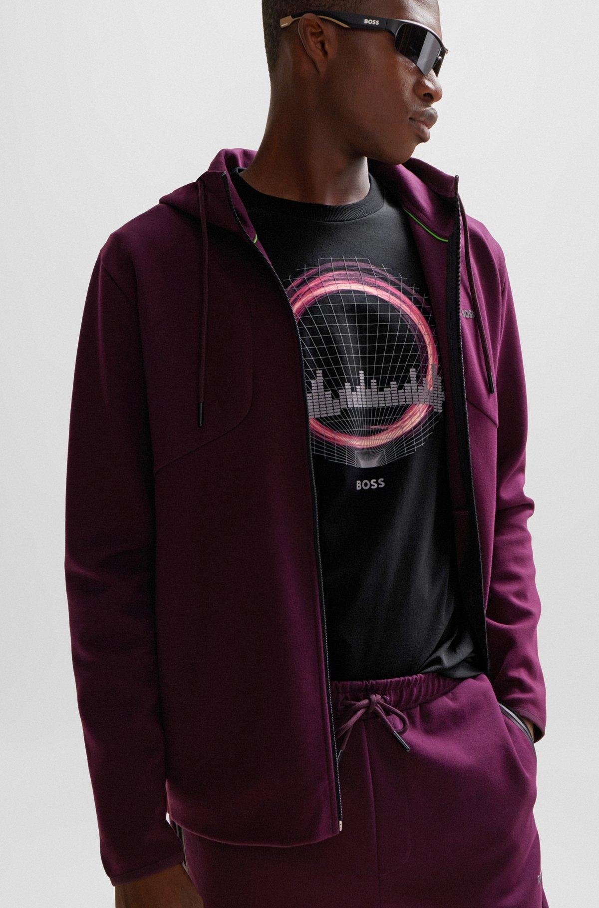 Stretch-cotton regular-fit T-shirt with seasonal artwork Product Image