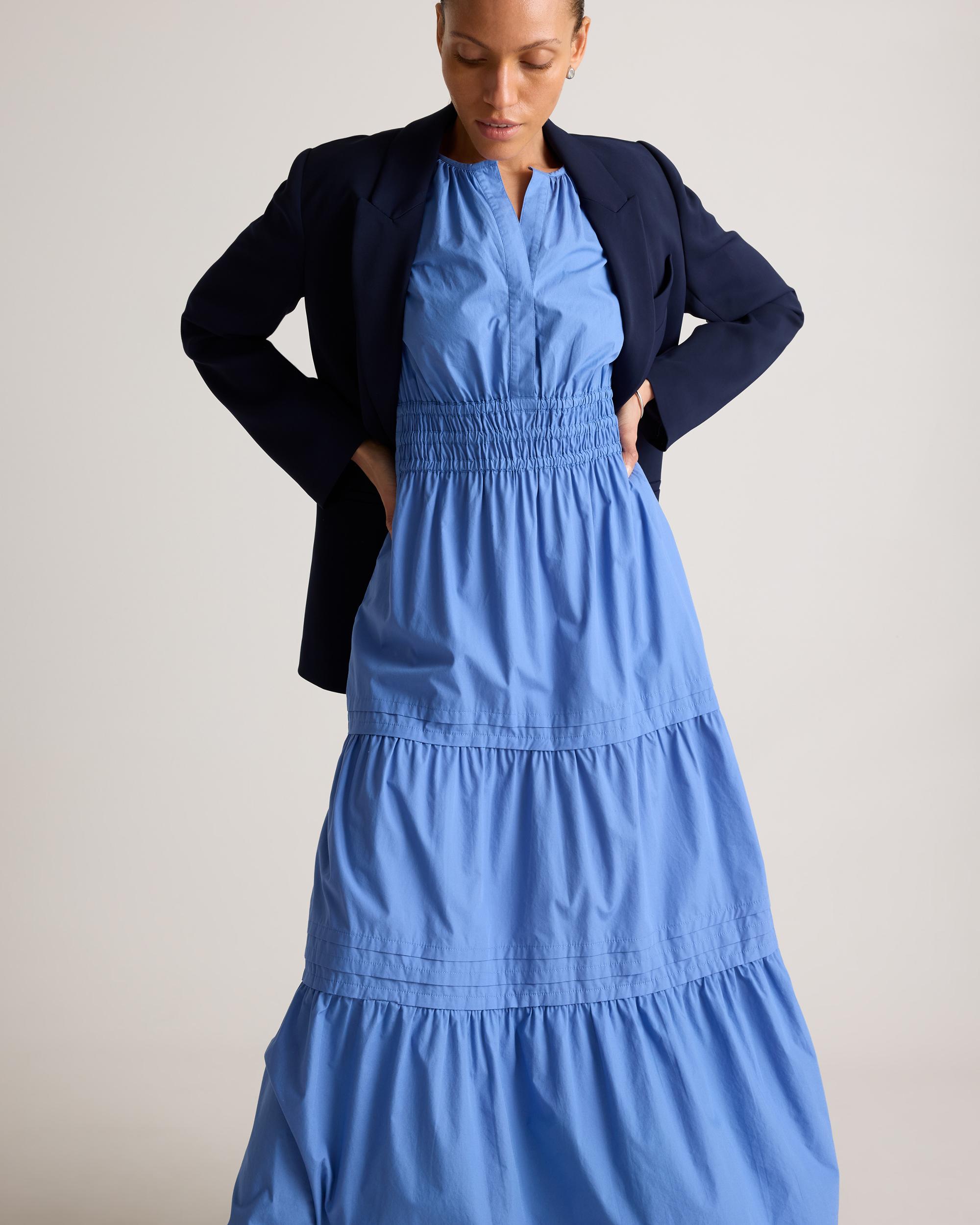 Quince | Women's Poplin Tiered Maxi Dress Cotton Product Image