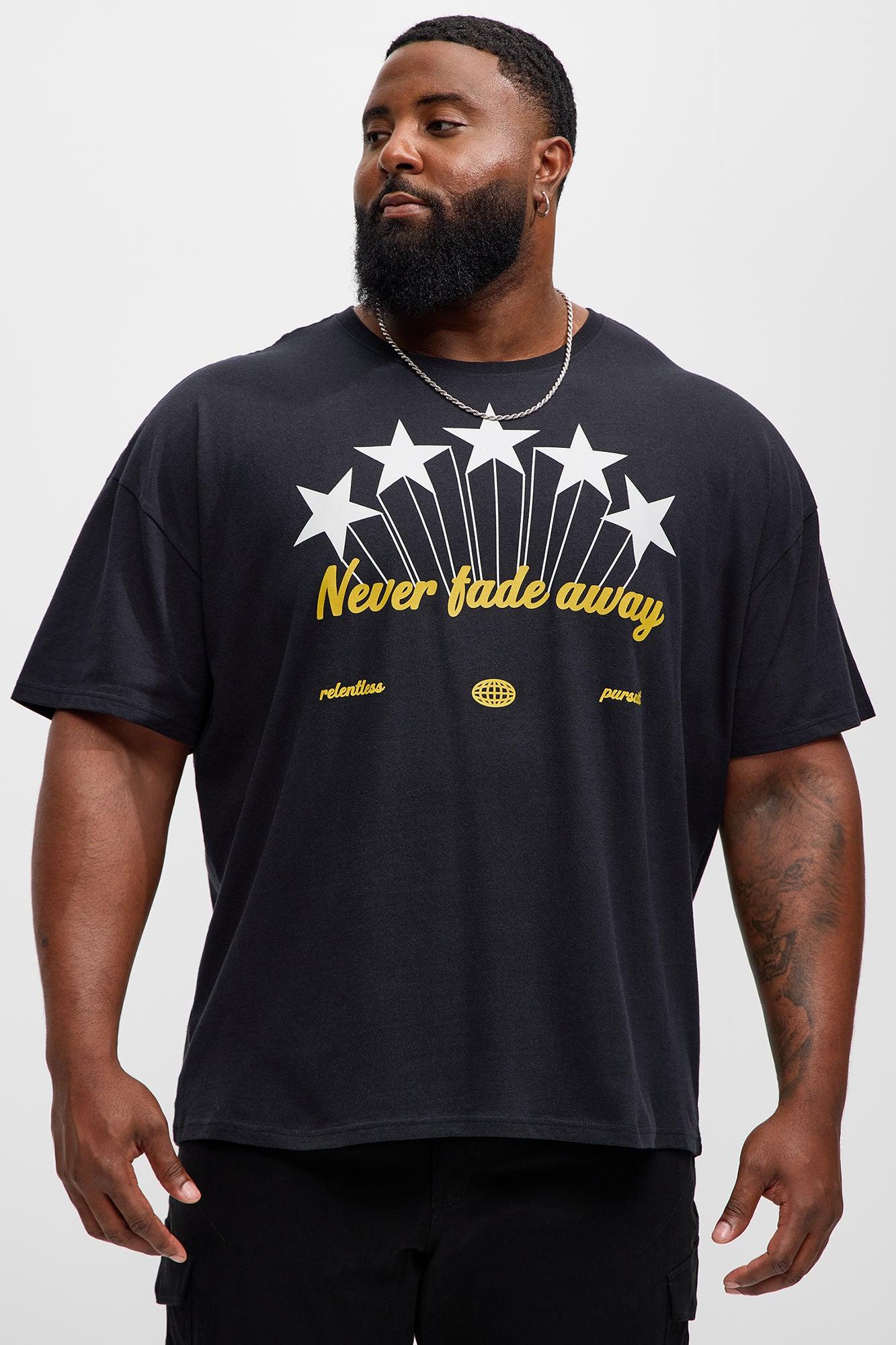Never Fade Away Oversized Short Sleeve Tee - Black Product Image