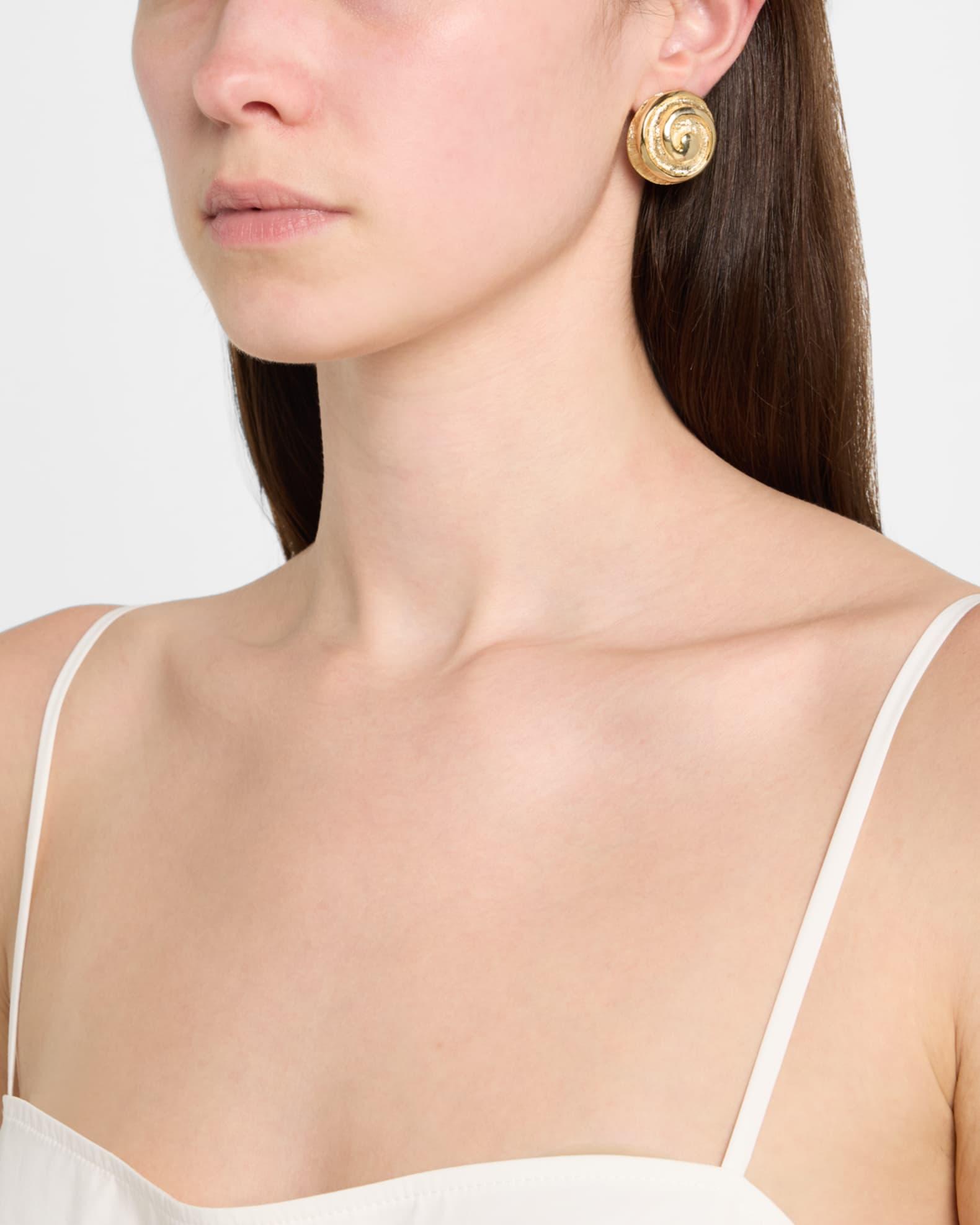 Swirl Button Clip-On Earrings Product Image