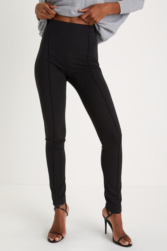 Rock Music Black High-Waisted Leggings Product Image