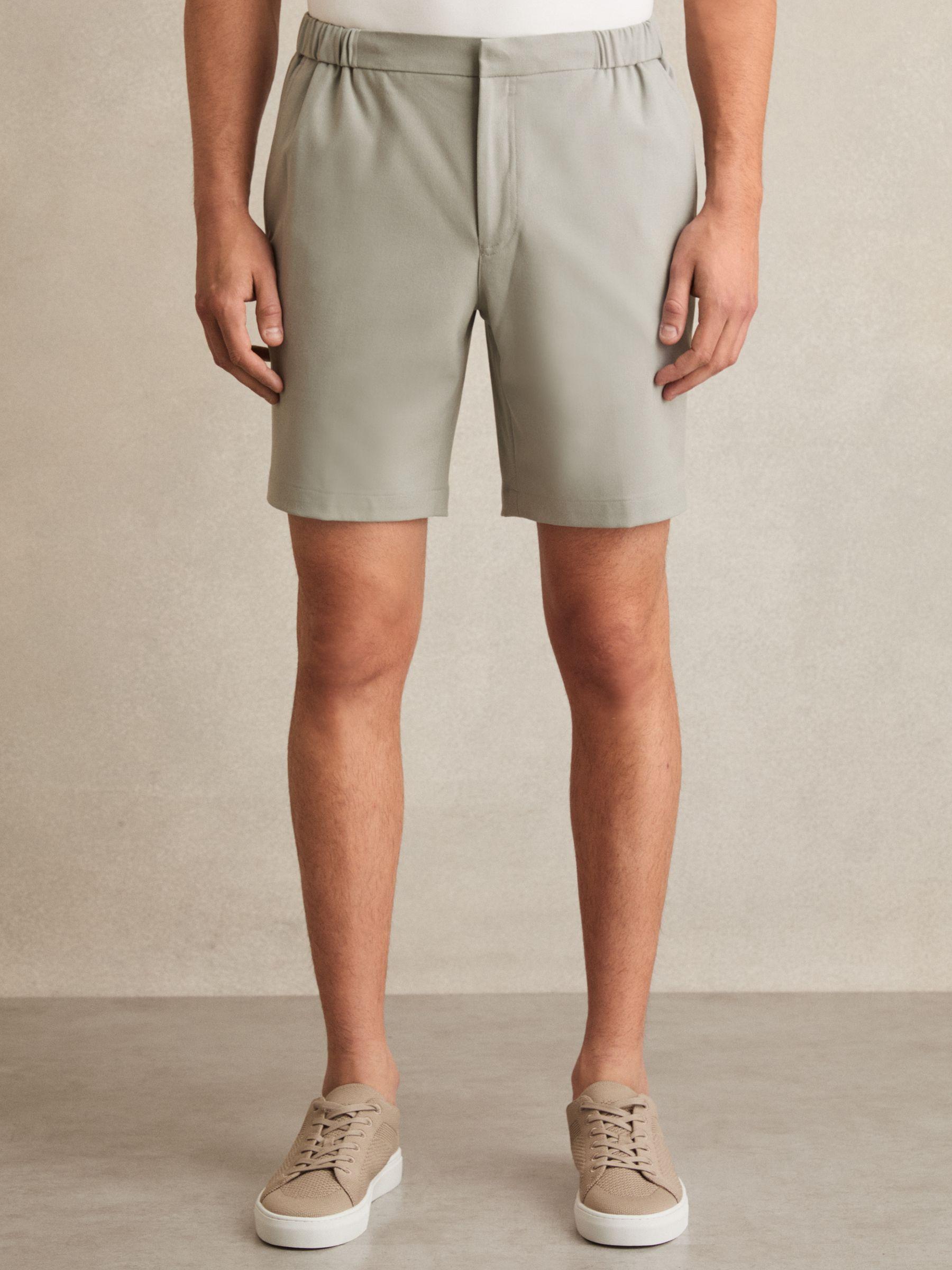 Drawstring Chinos Shorts in Sage Green Product Image