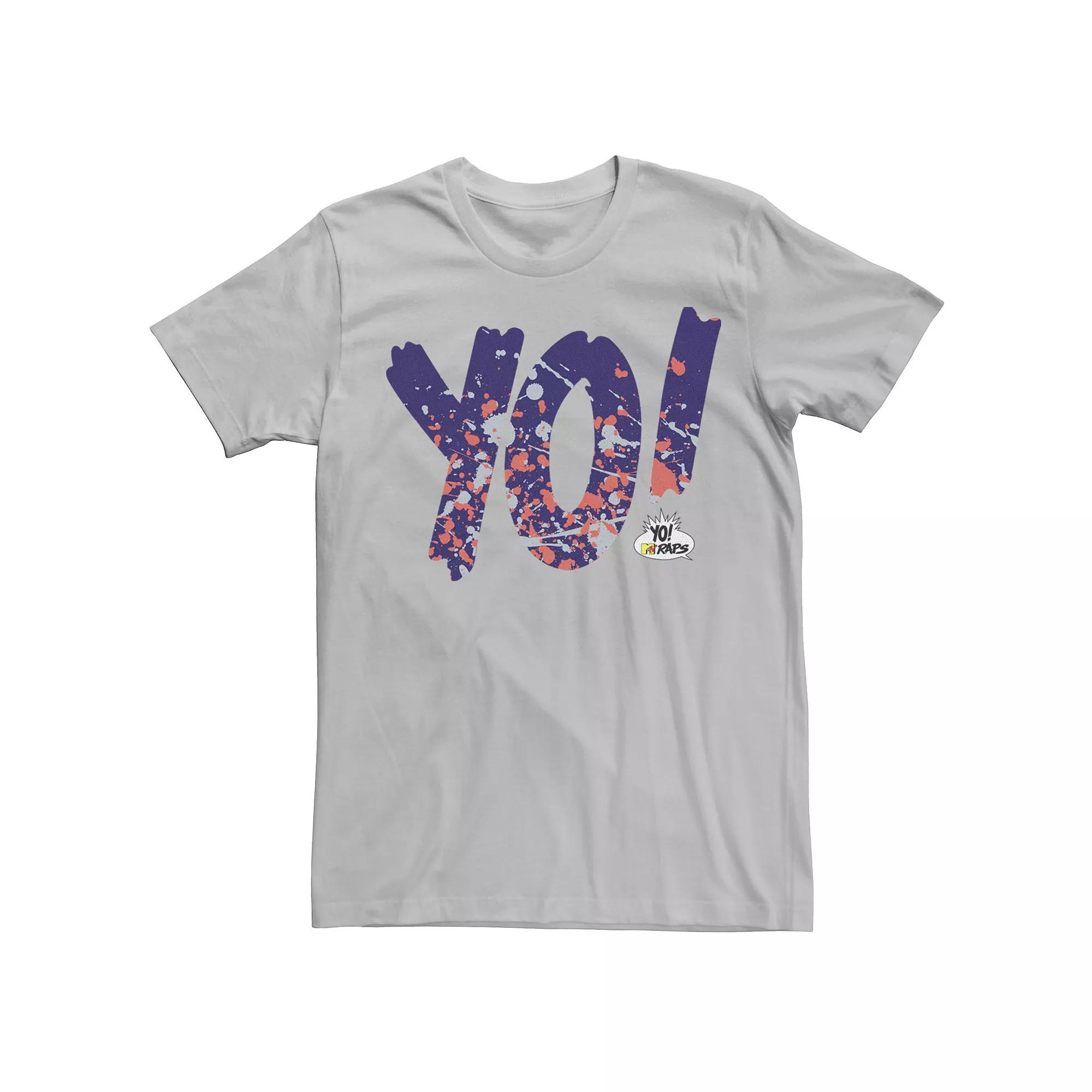 Men's Yo! MTV Raps Splattered Paint Short Sleeve Tee,  Product Image