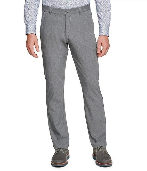 Johnston & Murphy XC4 Heathered Performance Stretch Flat Front Pants Product Image