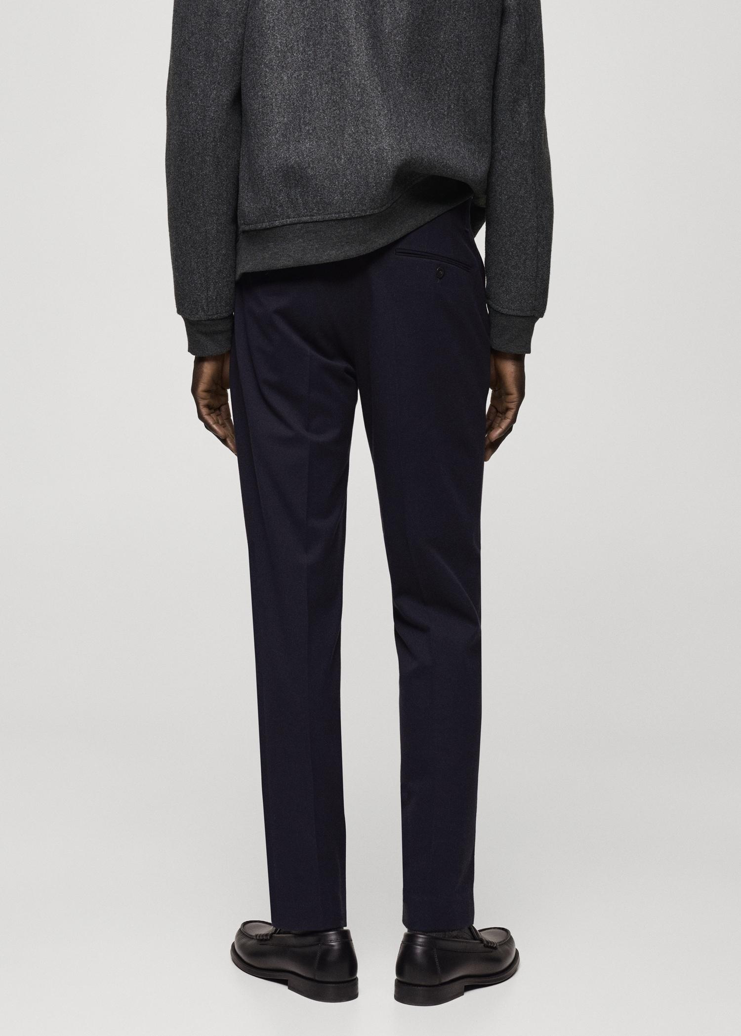 Slim-fit flannel pants - Men | MANGO USA Product Image