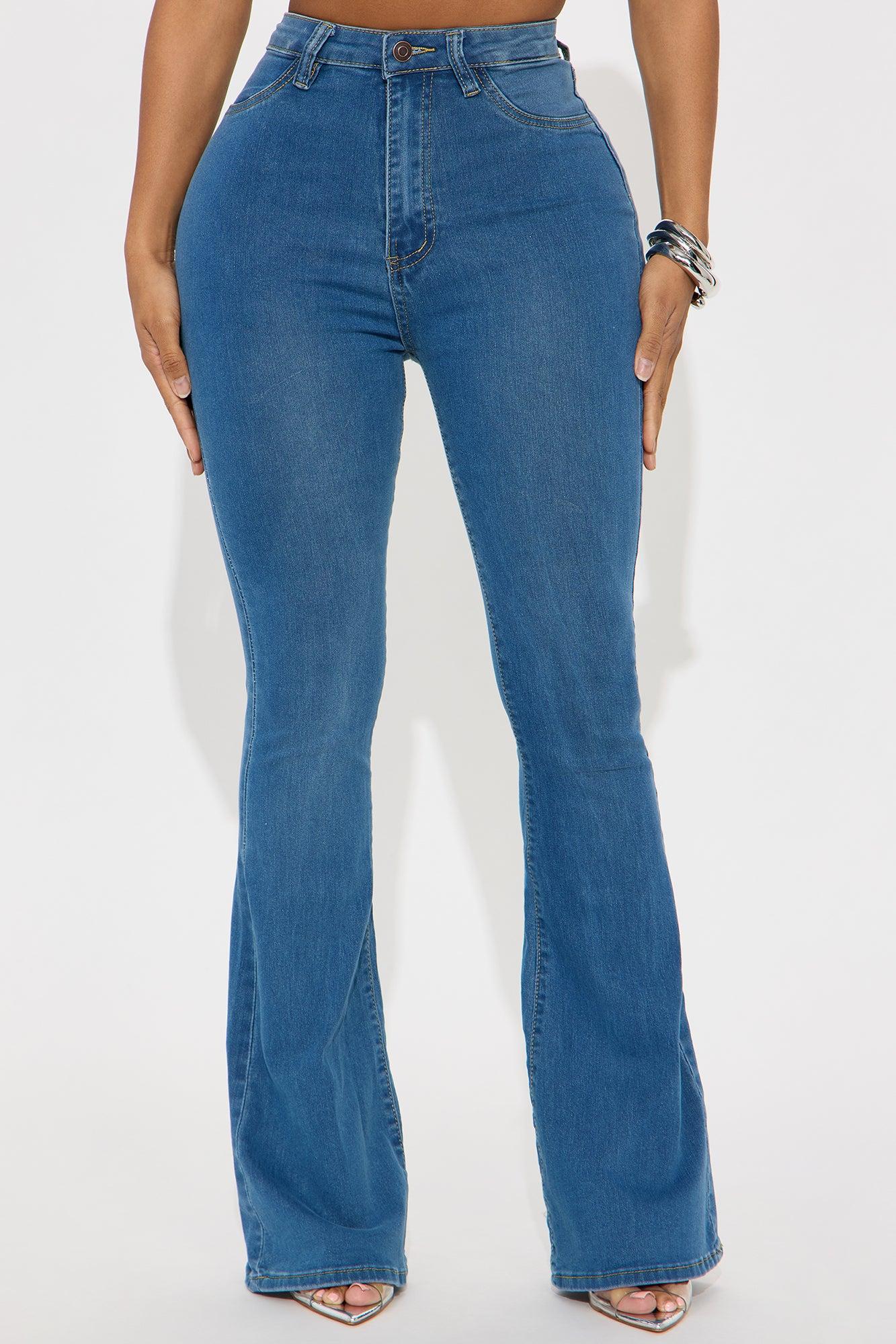 Soul Searching High Rise Flare Jeans - Medium Blue Wash Product Image