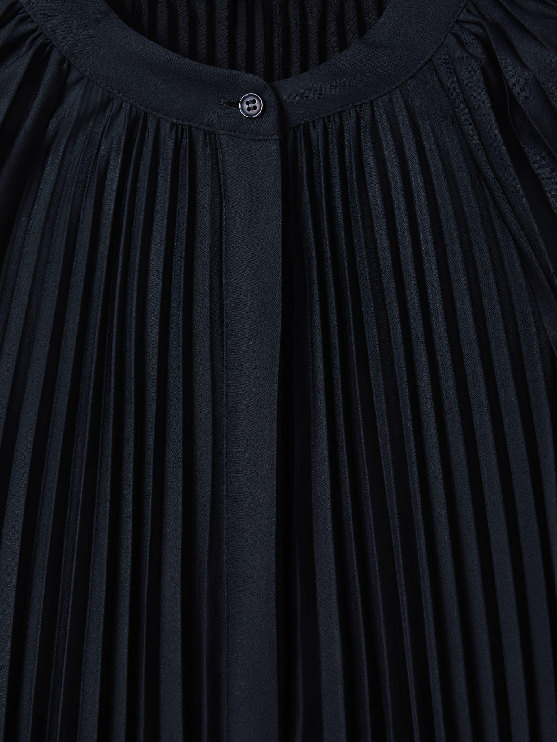 Pleated Colourblock Mini Dress in Navy/Blush Product Image