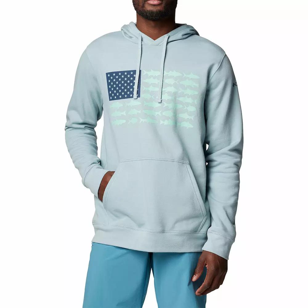 Men's Columbia PFG™ Fish Flag II Hoodie, Size: Large, Crushed Blue Product Image