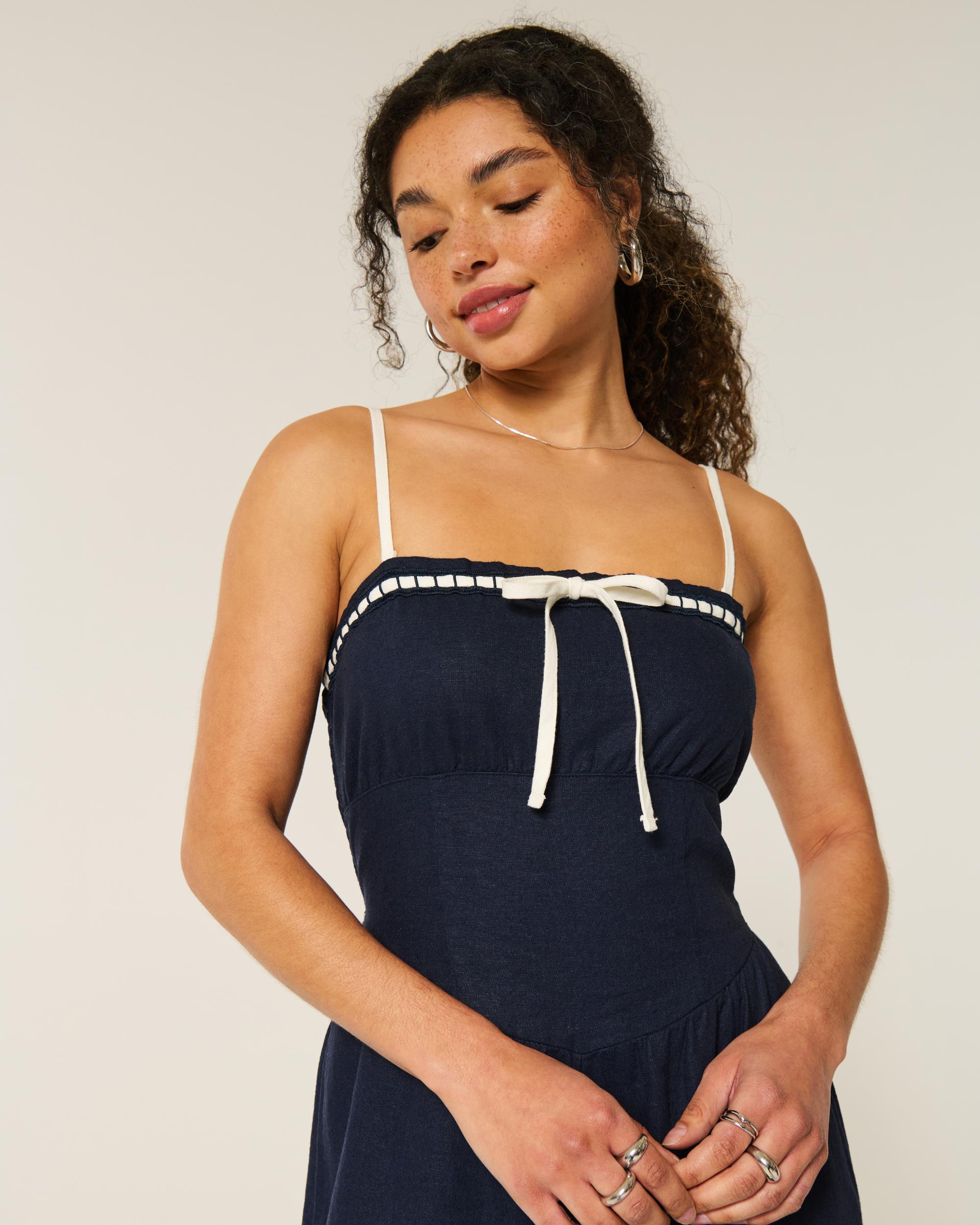 Linen-Blend Strapless Jumpsuit Product Image