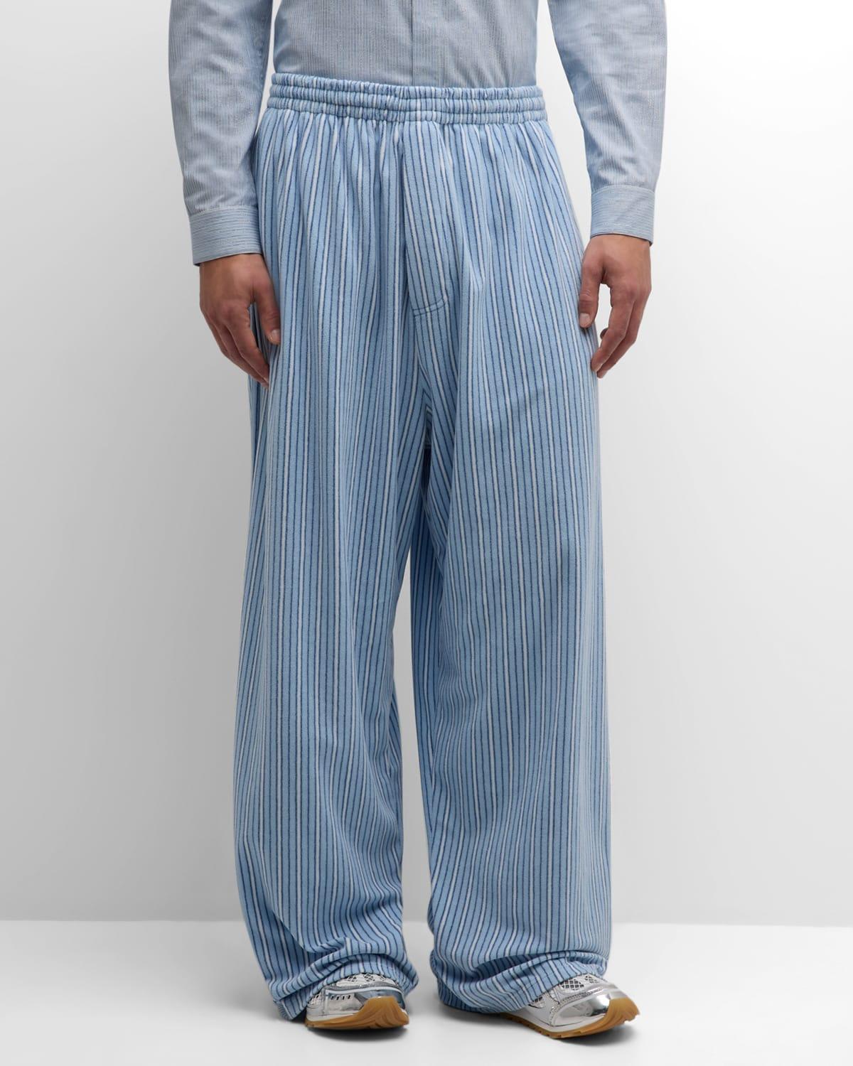 Men's Large Striped Pajama Pants Product Image