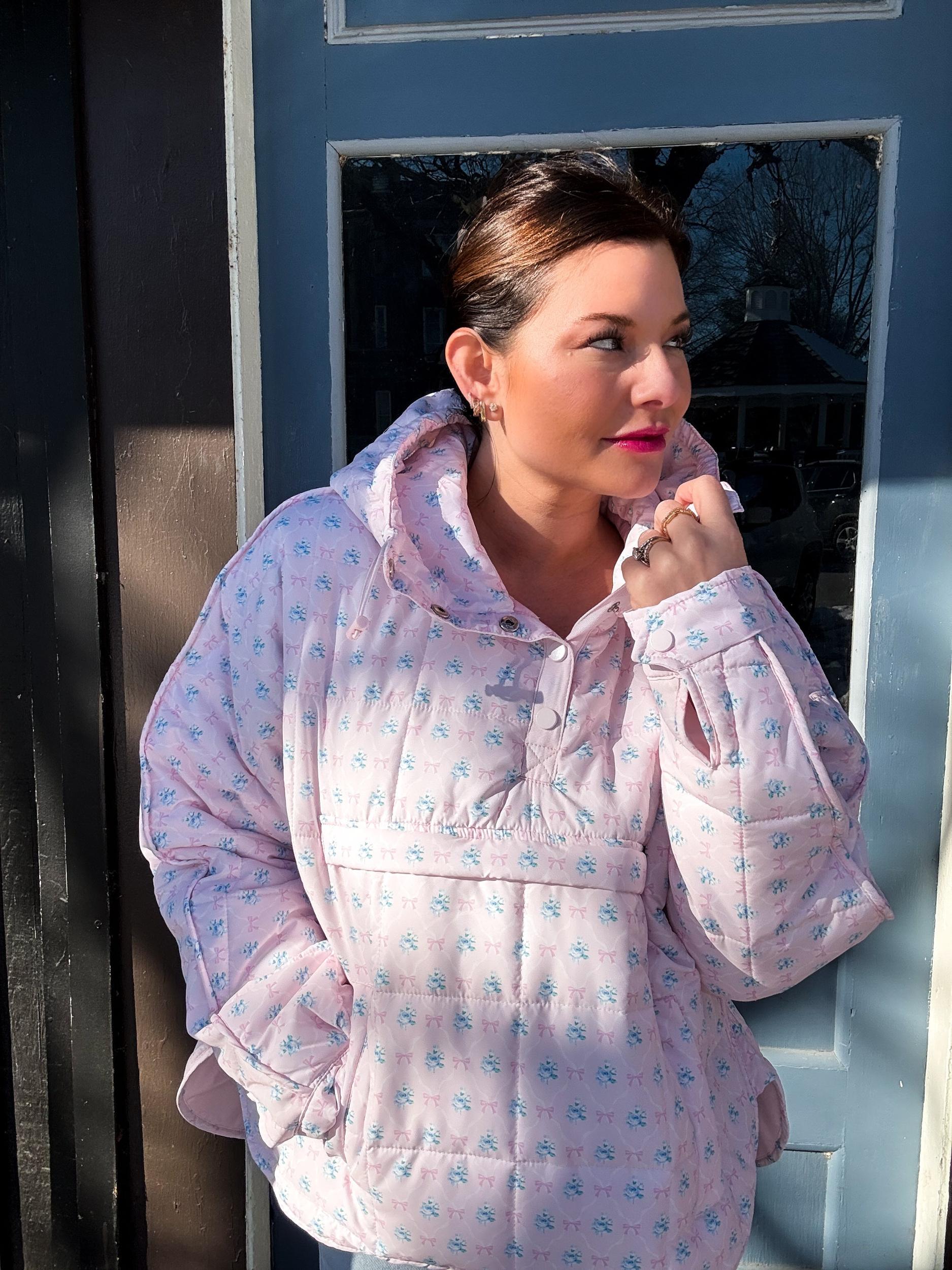 Dora Printed Pullover Puffer Jacket Product Image