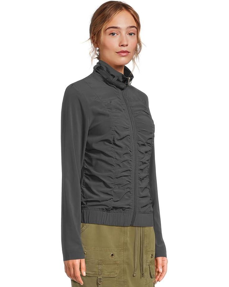 Stretch Poplin Double Shirred Panel Skirt Product Image