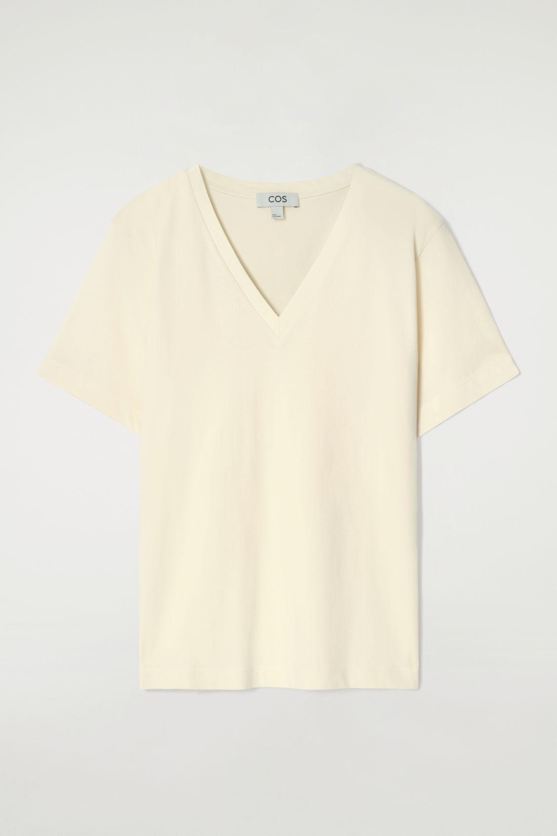V-NECK COTTON T-SHIRT Product Image
