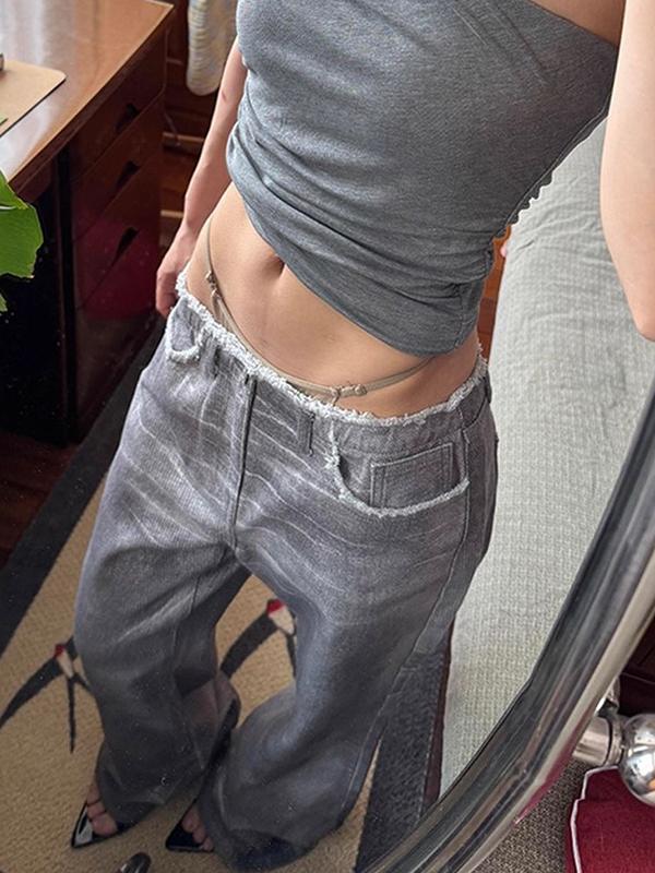 American Vintage Distressed Look Boyfriend Jeans Product Image