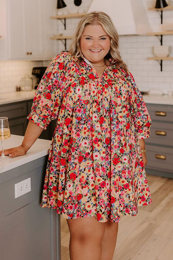 Mosaic of Style Floral Mini Dress Curves Product Image