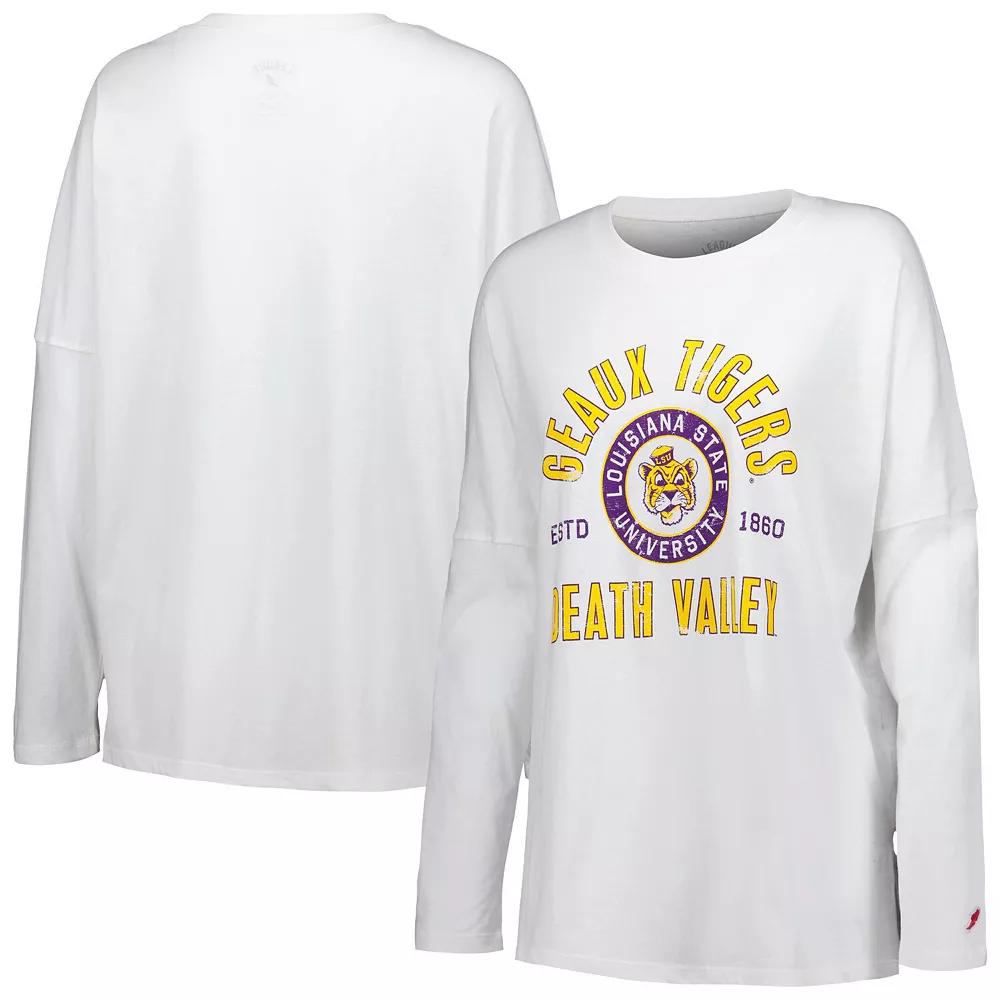 Women's League Collegiate Wear White LSU Tigers Clothesline Over Product Image