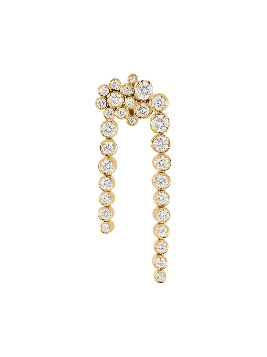 Womens Petite Fontaine 18K Gold & Diamond Single-Earring Product Image