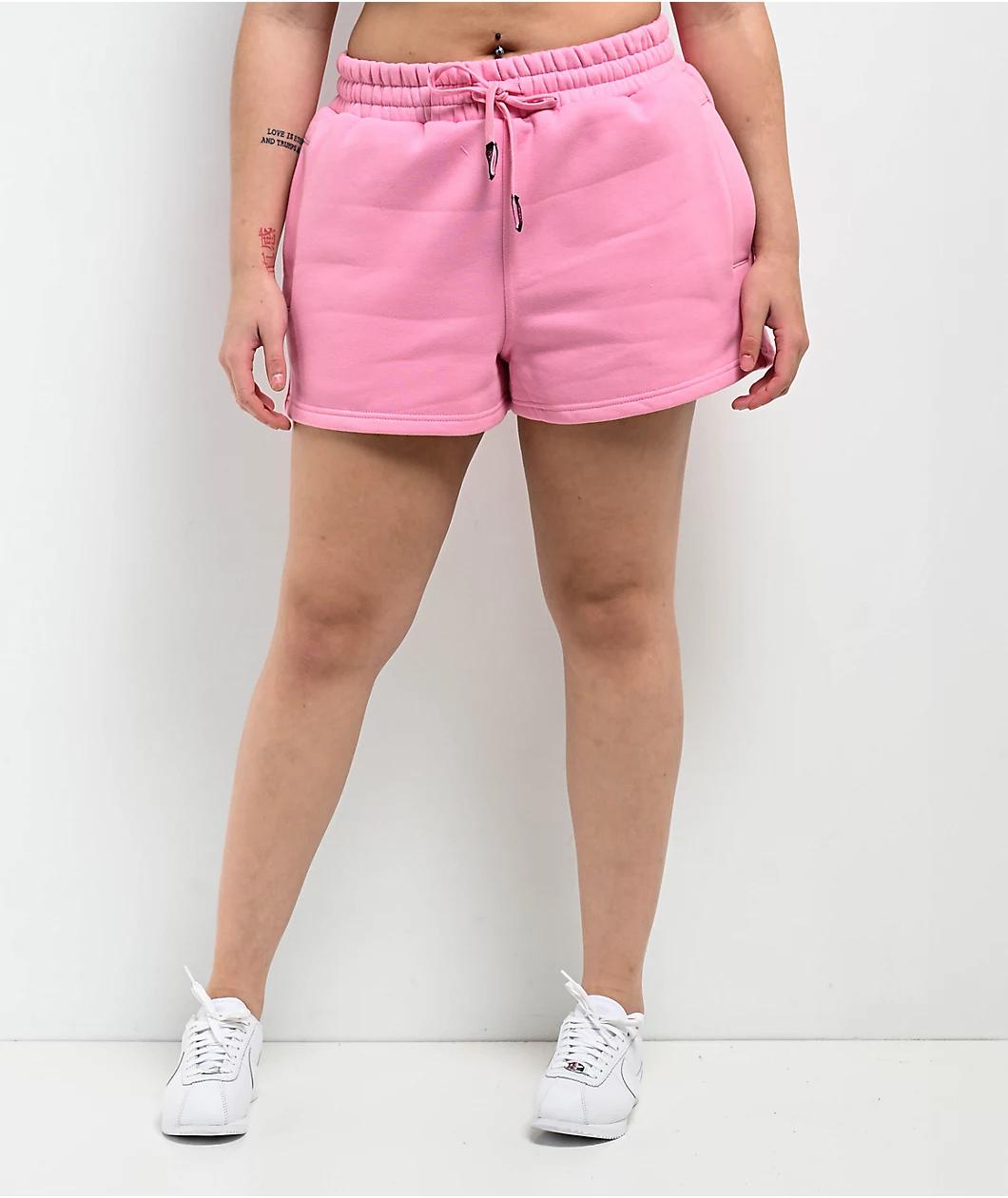 FB County Rhinestone Pink Sweat Shorts Product Image