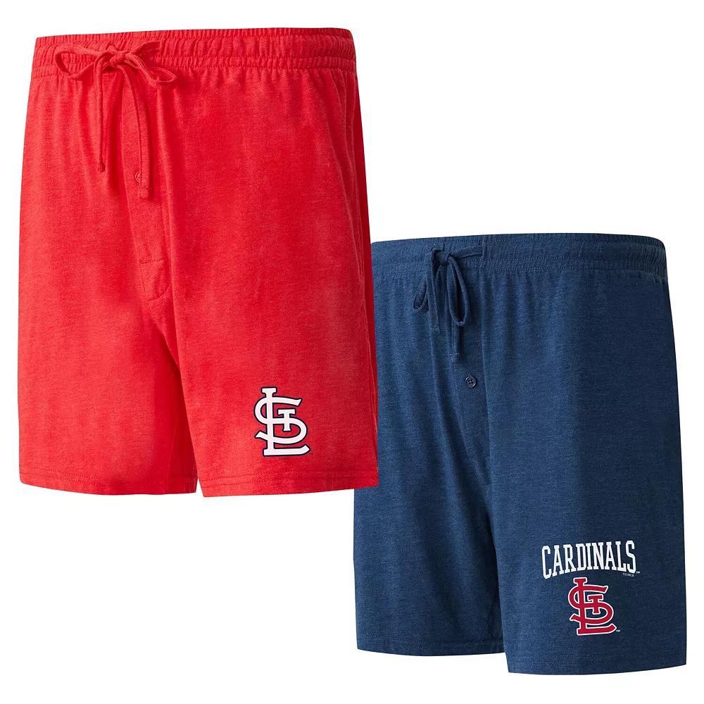 Men's Concepts Sport Red/Navy St. Louis Cardinals Two-Pack Meter Sleep Shorts, Size: Medium Product Image
