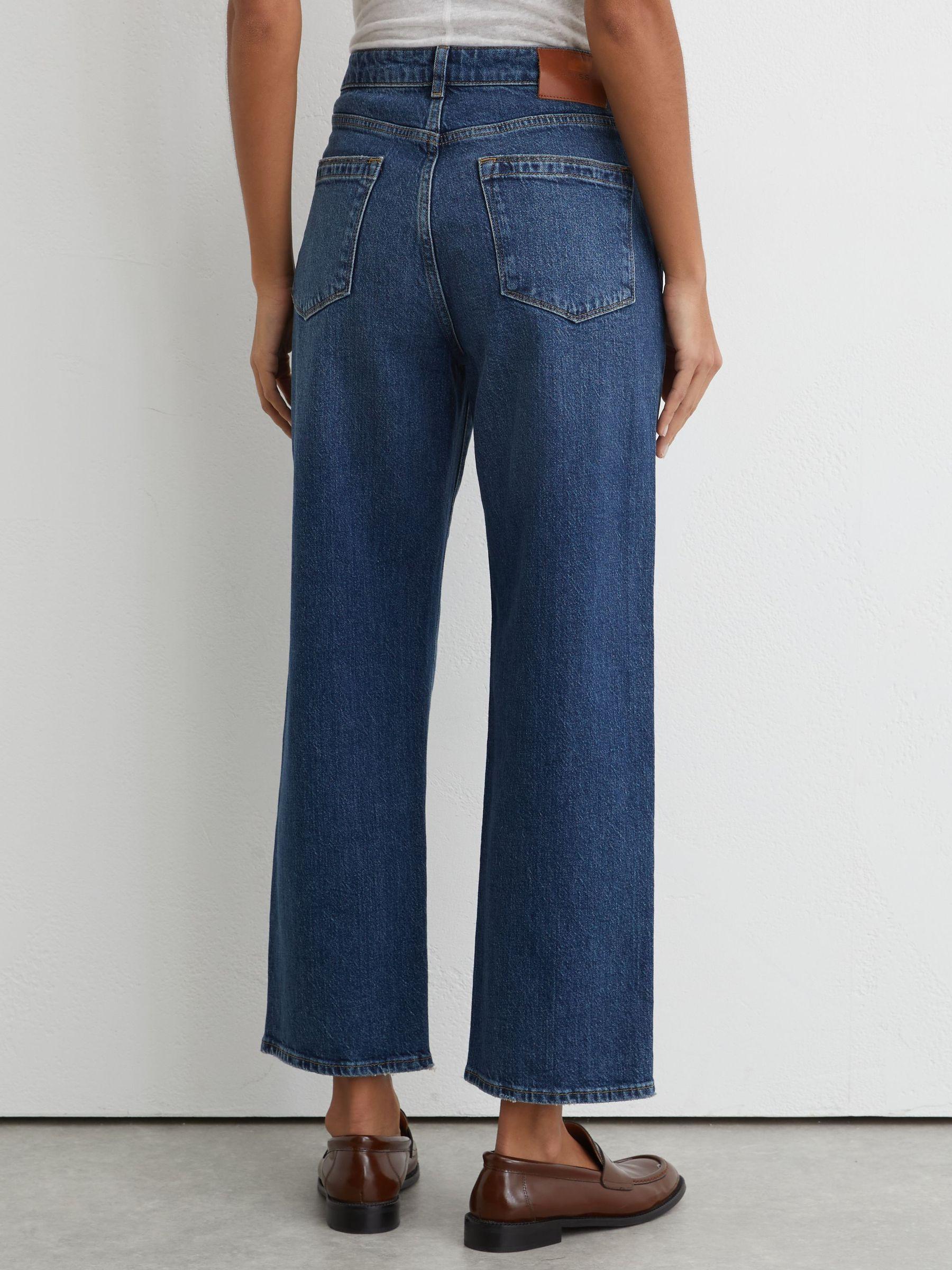 Petite Polka-Dot Wide-Leg Suit Trousers in White/Navy Product Image