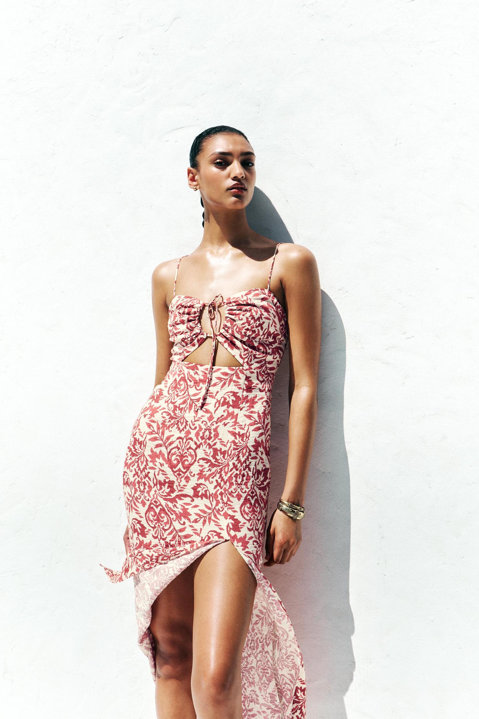 PRINTED RUSTIC MIDI DRESS Product Image