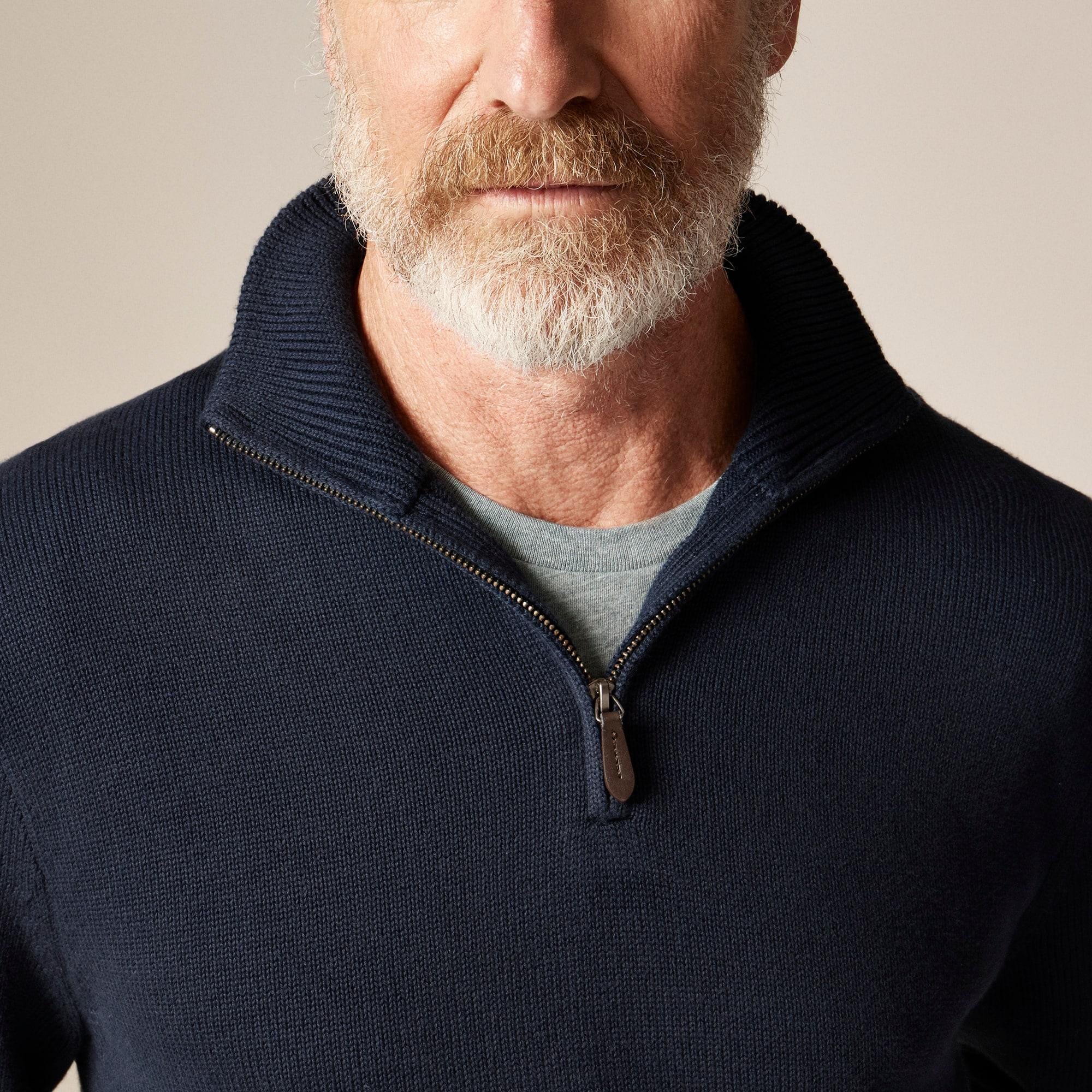 Heritage cotton half-zip sweater Product Image