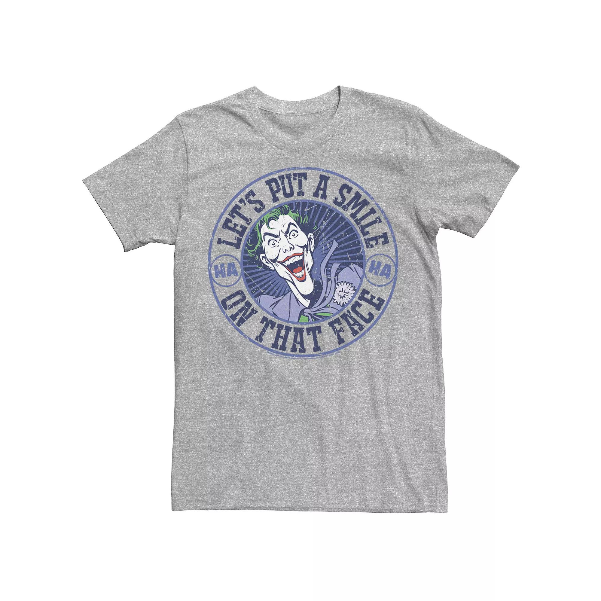 Men's Batman Joker Let's Put A Smile On That Face Tee,  Product Image