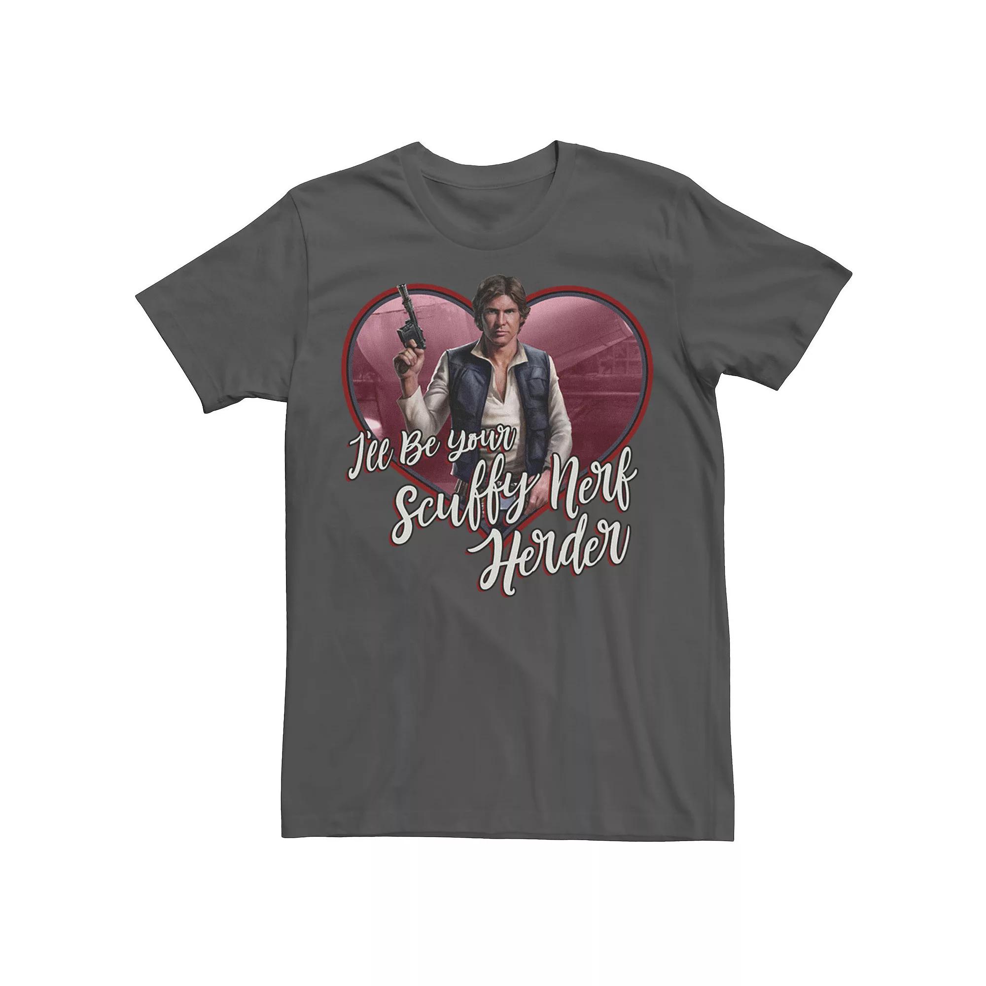 Men's Star Wars Han Solo Nerf Herder Valentine's Day Tee,  Product Image
