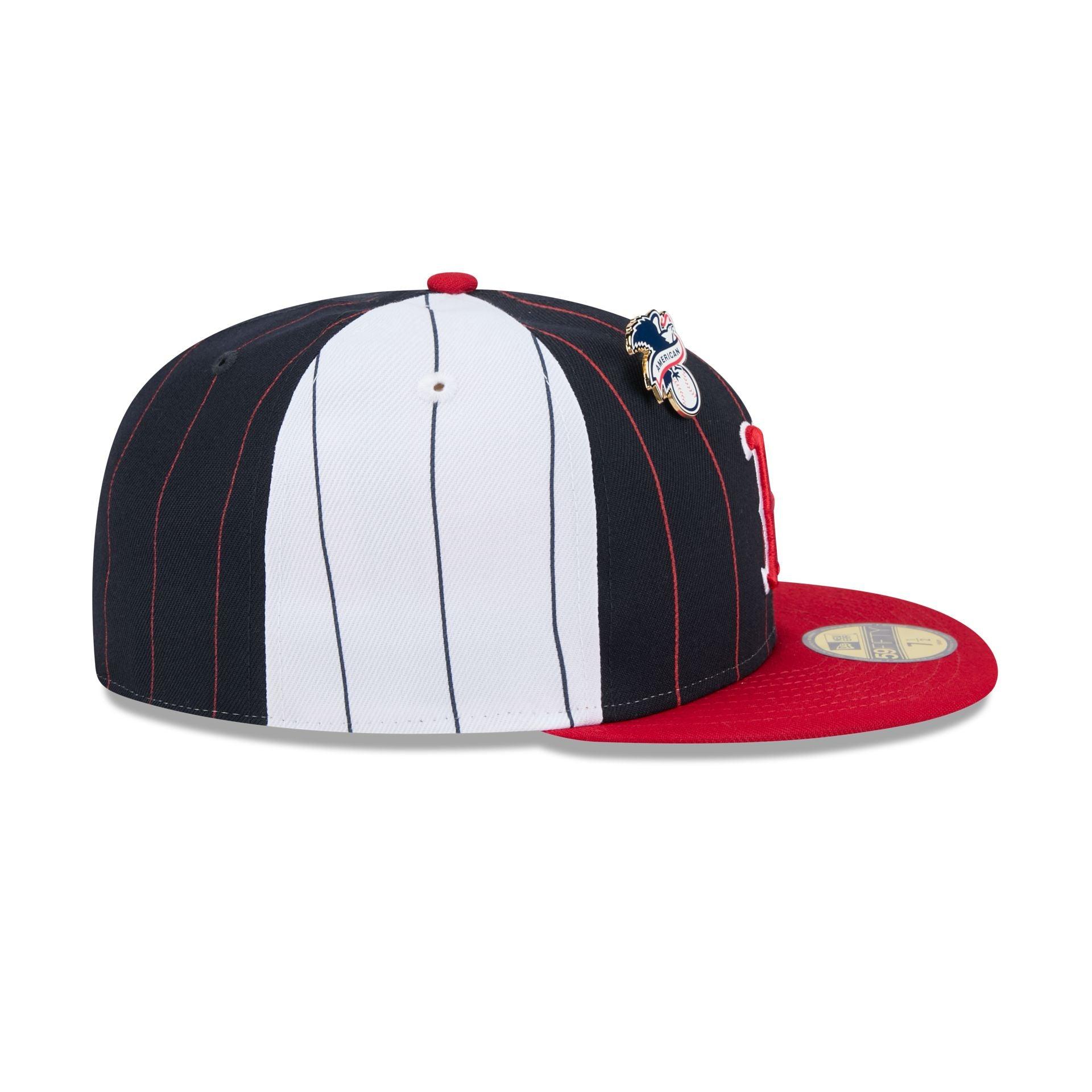 Boston Red Sox Pinstripe League Pin 59FIFTY Fitted Hat Male Product Image