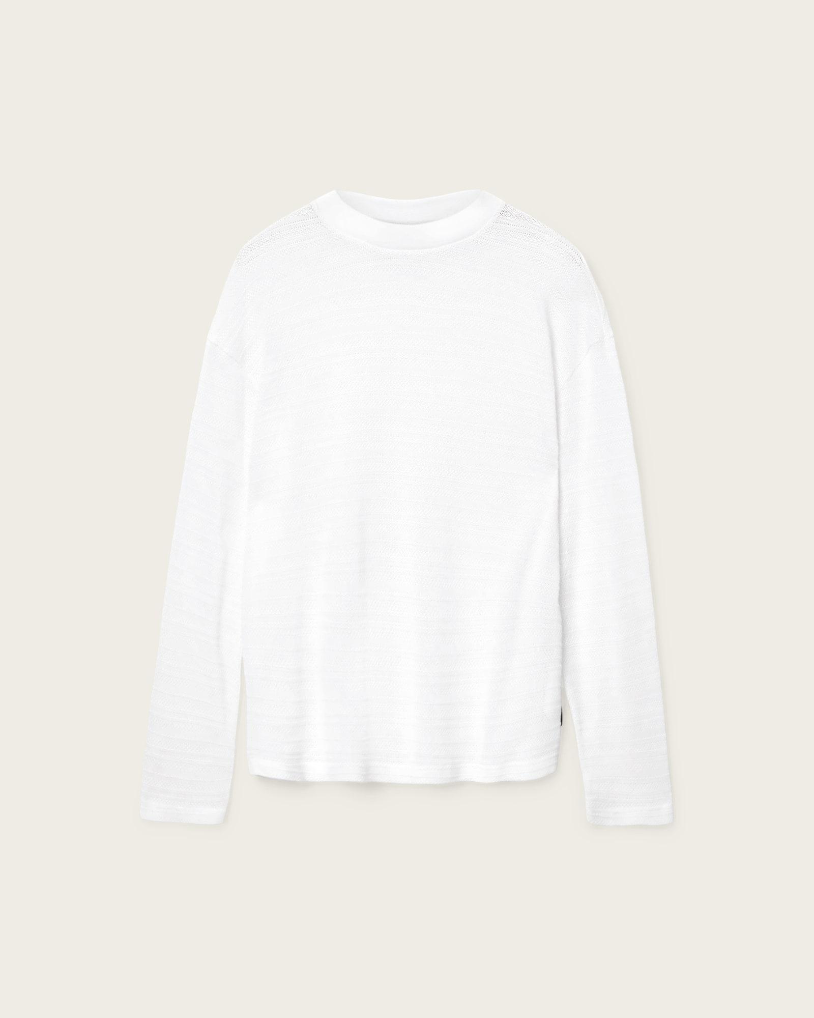 Cove Long Sleeve T-Shirt ASHEN WHITE | ALLSAINTS US Product Image