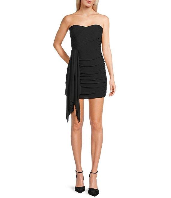 Lulus Strapless Draped Bodycon Mini Dress Product Image