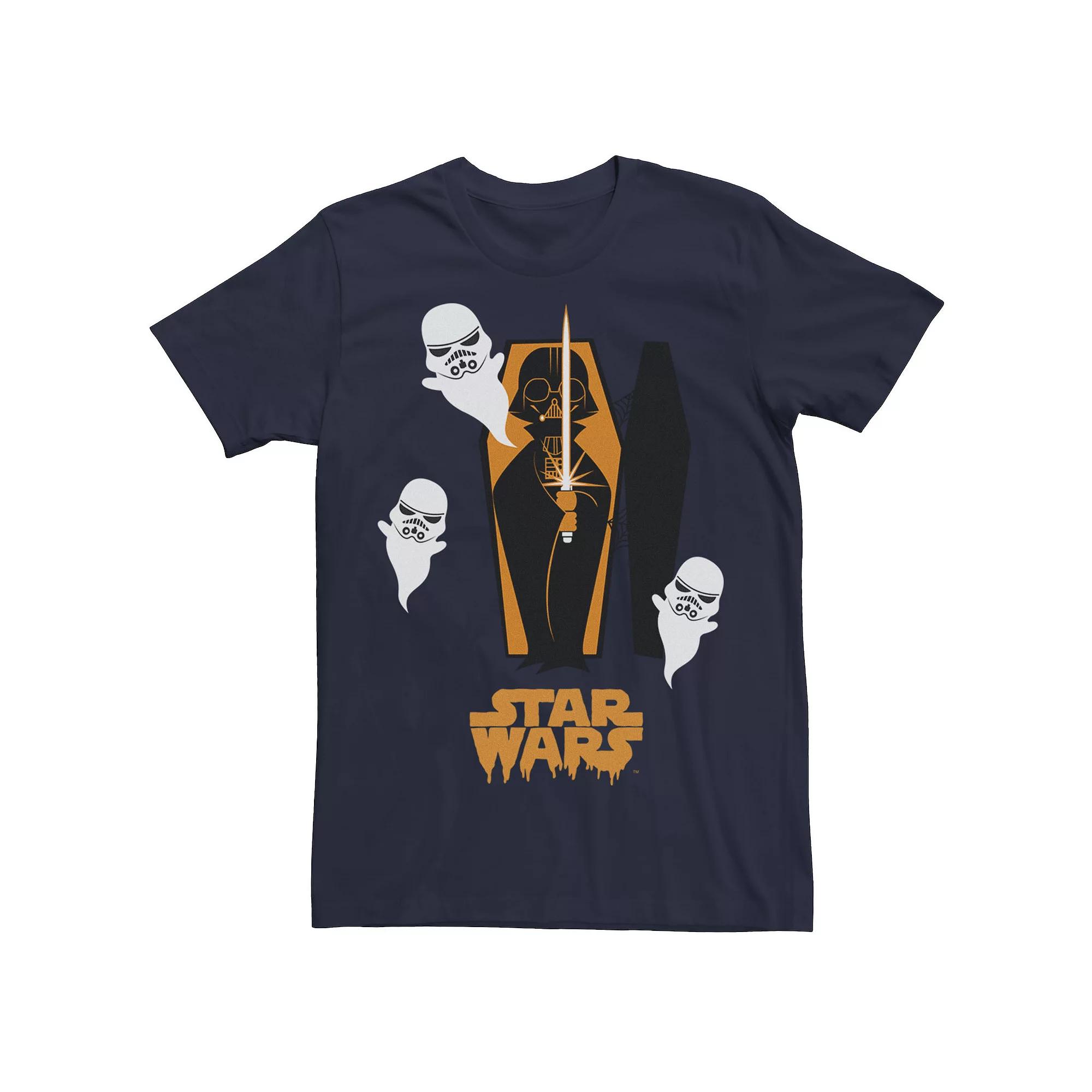 Men's Star Wars Darth Vader Coffin And Trooper Ghosts Tee,  Product Image