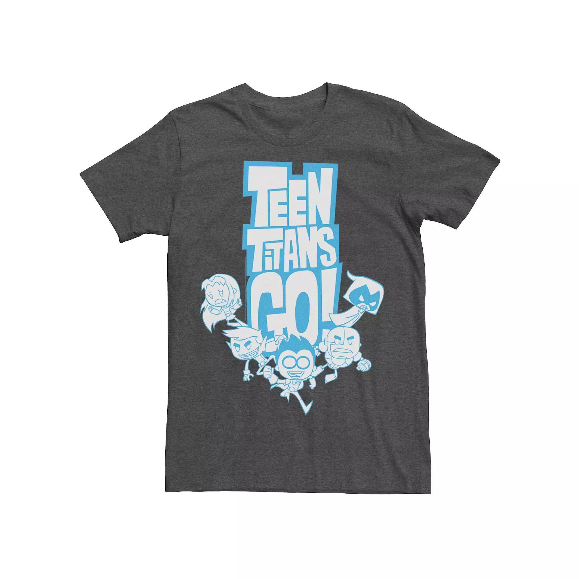 Men's DC Comics Teen Titans Go! Group Shot Blue Outline Tee,  Product Image