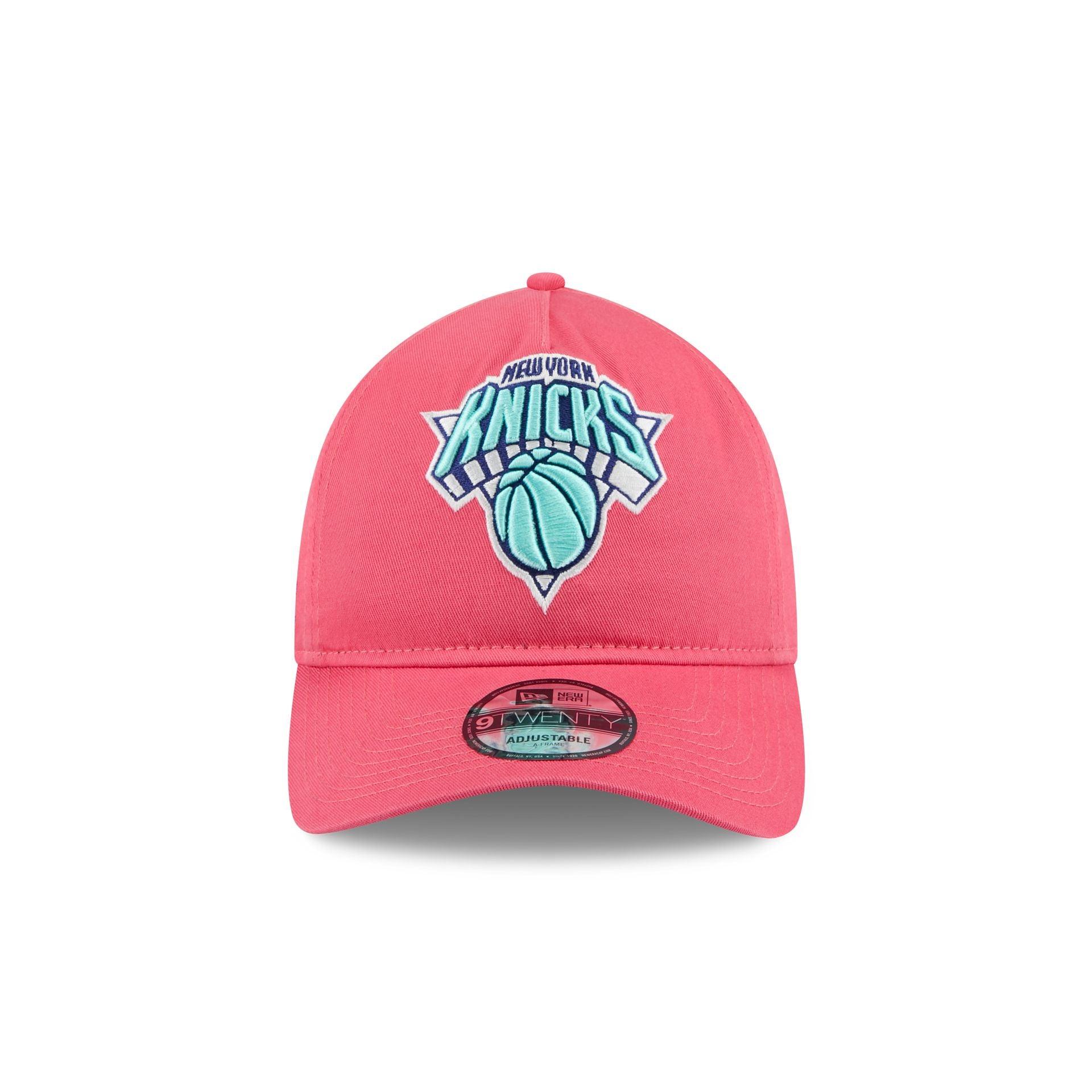 New York Knicks Coral 9TWENTY A-Frame Adjustable Hat Male Product Image