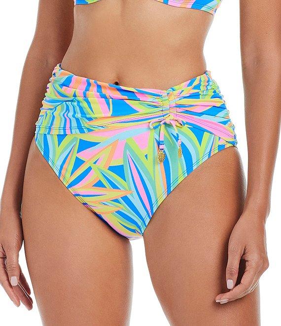Bleu Rod Beattie On The Bright Side Printed High Waist Sarong Swim Bottom Product Image
