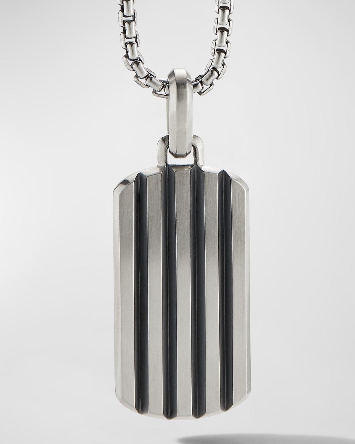 David Yurman Sterling Beveled Dog Tag Pendant Product Image
