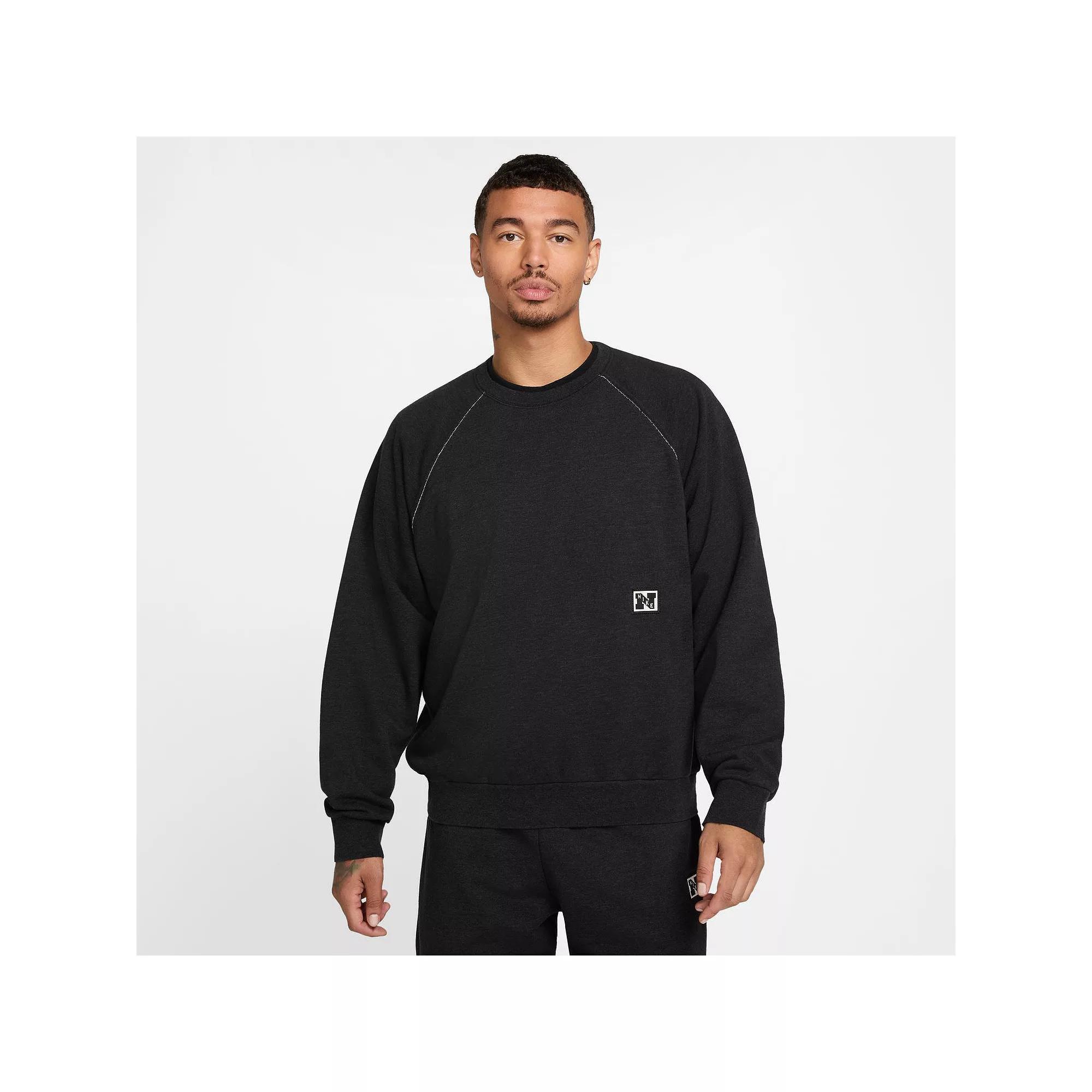 Men's Nike Gym Heritage Dri-Fit Fleece Fitness Top, Size: XXL, Black Product Image