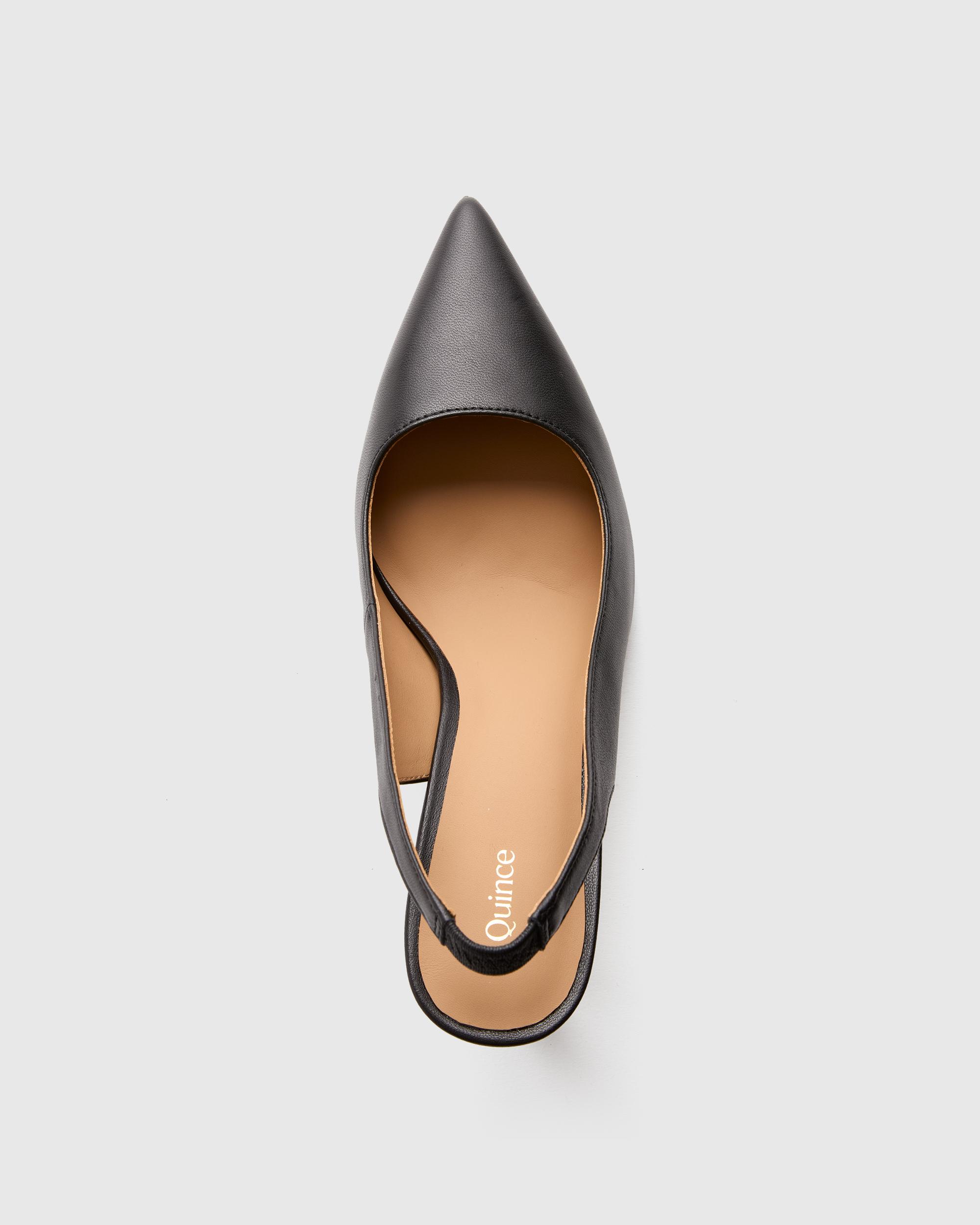 Quince | Women's Italian Leather Slingback 75mm Heel Product Image
