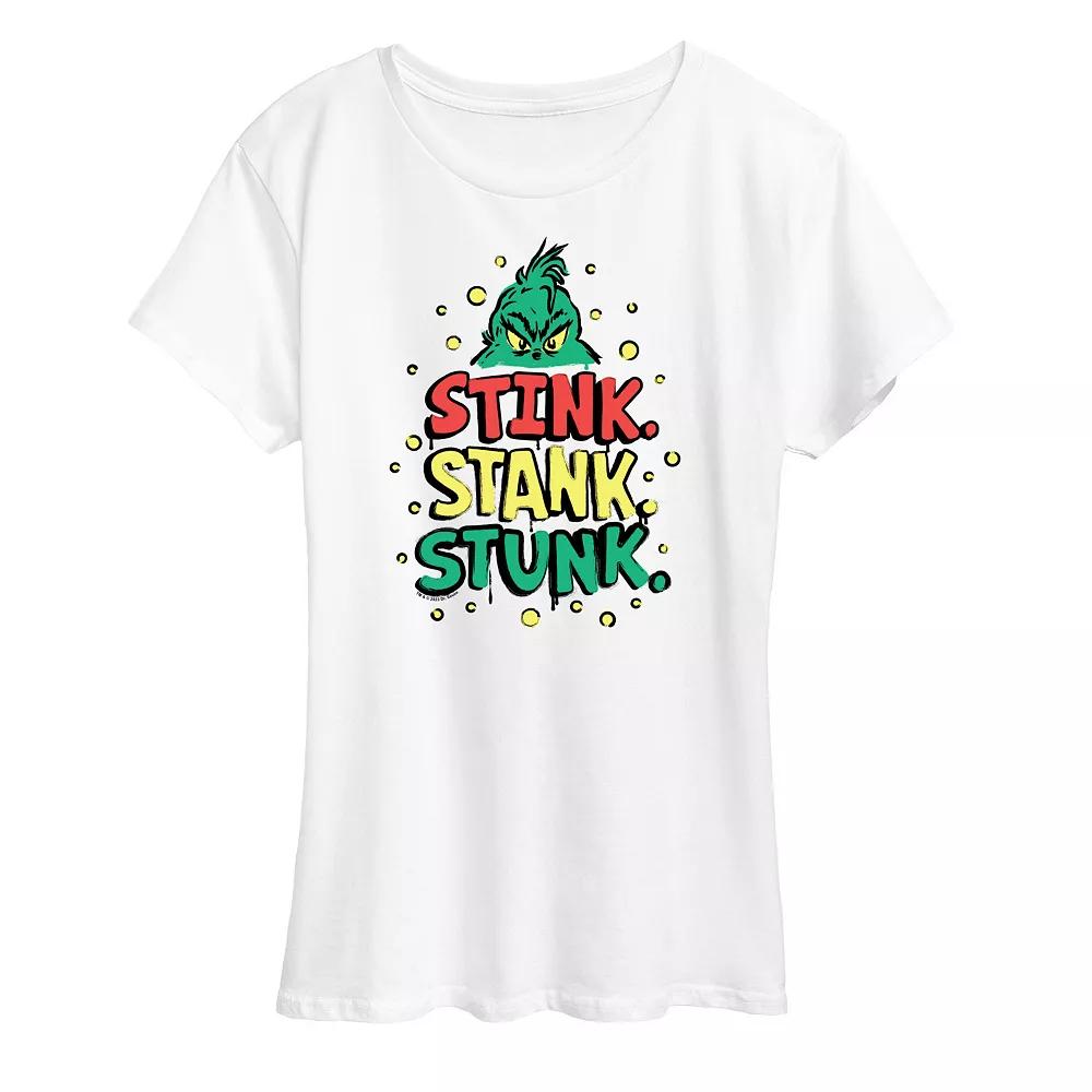 Women's Dr. Seuss The Grinch Stink Stank Stunk Graphic Tee, Girl's,  Product Image